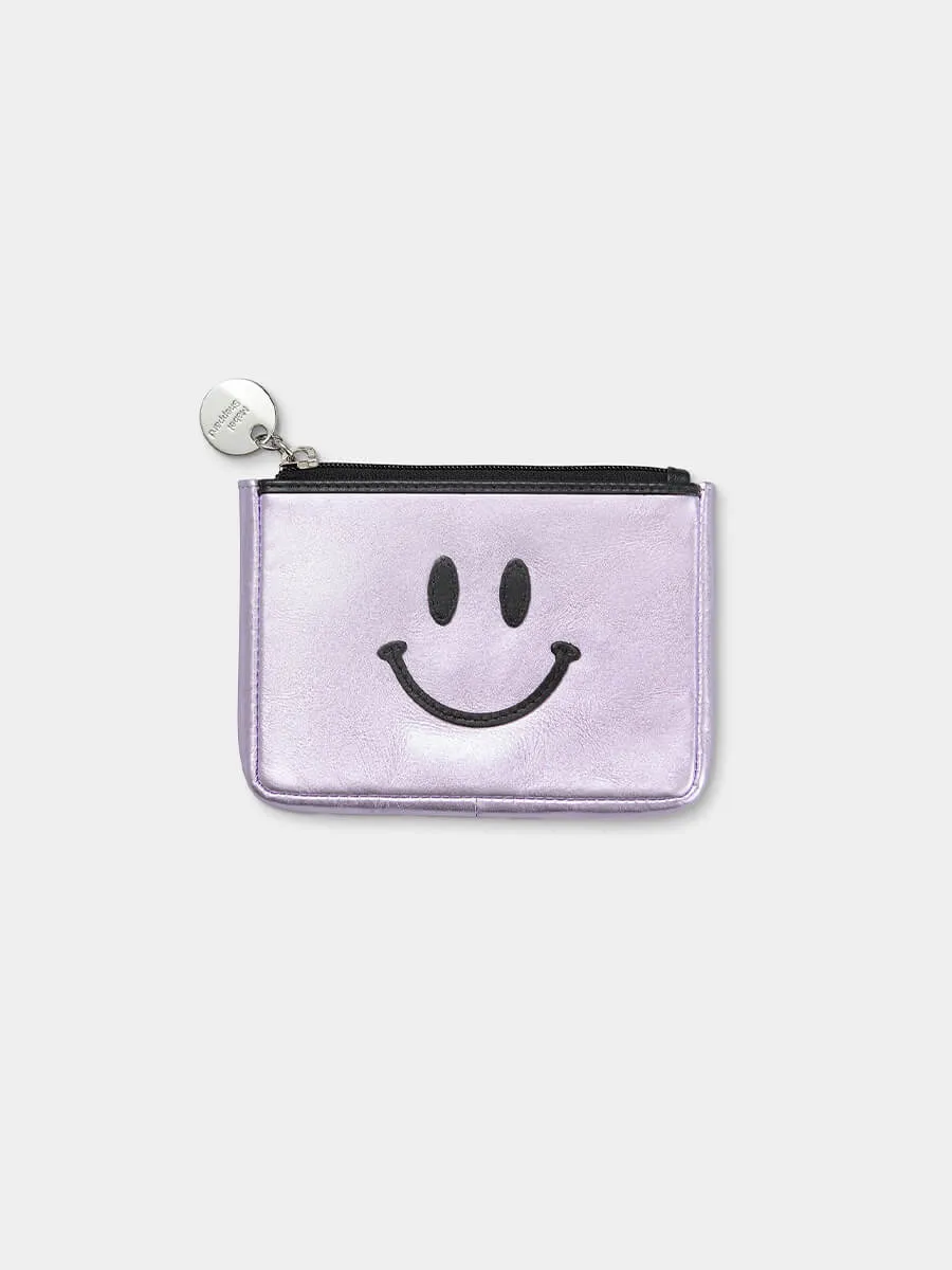 Happy Leather Purse - Lilac