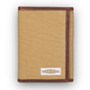 Harley-Davidson® Men's Patch Cotton Canvas & Leather Tri-Fold RFID Wallet
