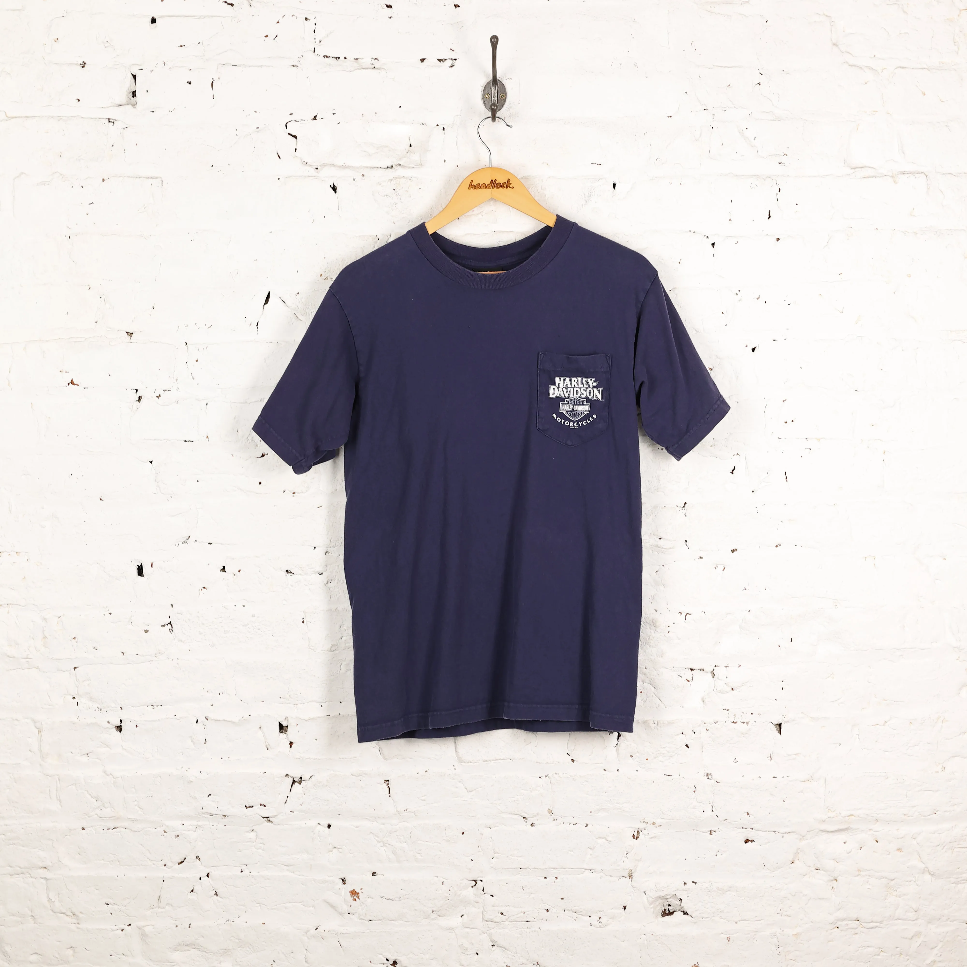 Harley Davidson St Louis Dealership Pocket T Shirt - Blue - M