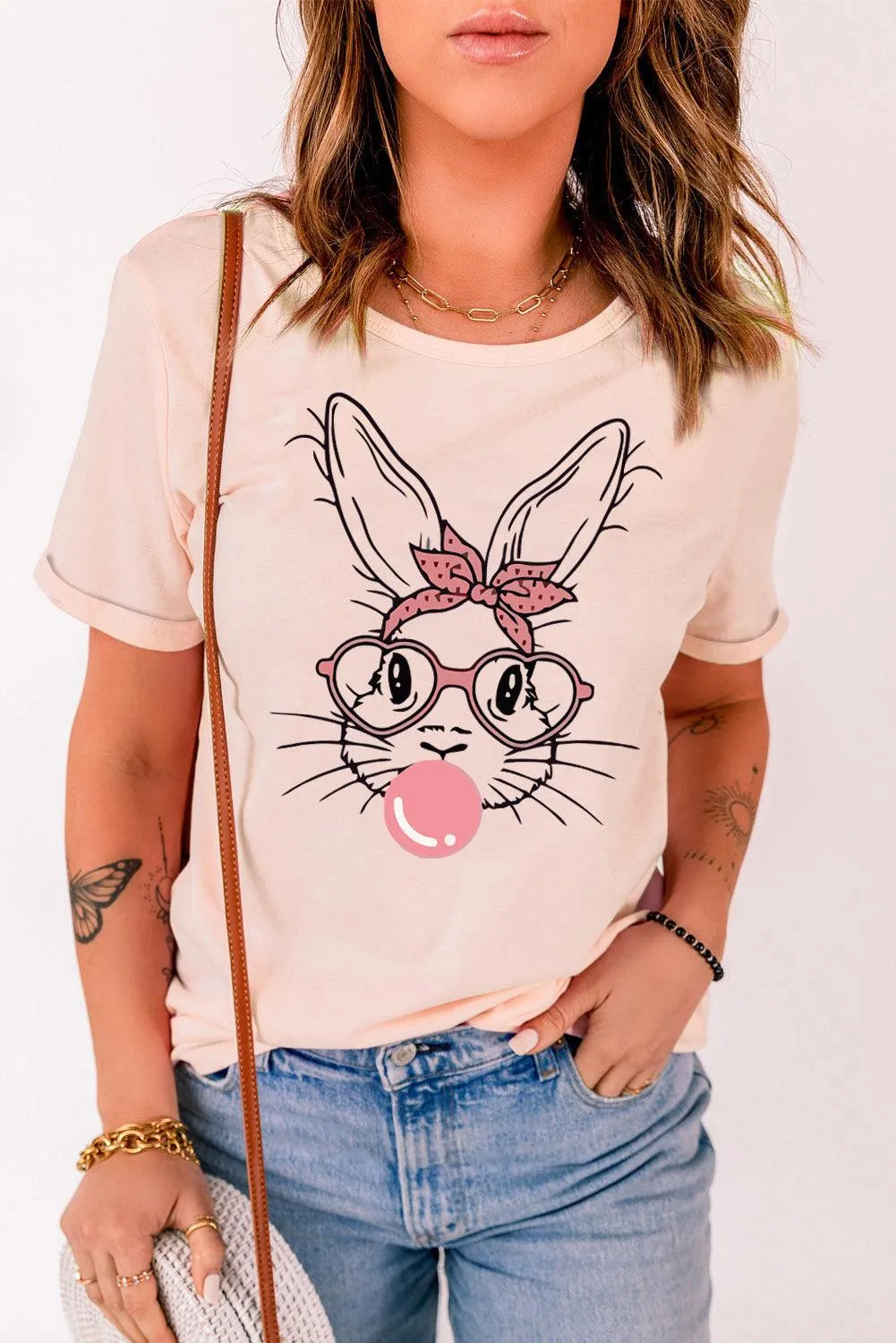Hazel Blues® | Rabbit Graphic Easter Tee Shirt