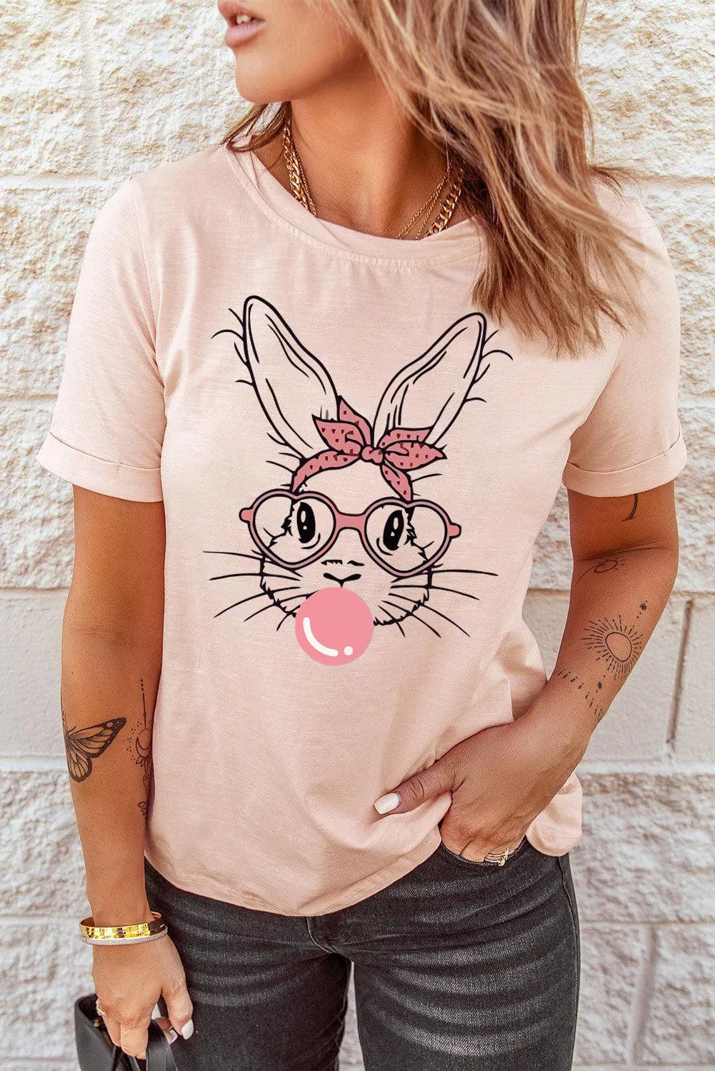 Hazel Blues® | Rabbit Graphic Easter Tee Shirt