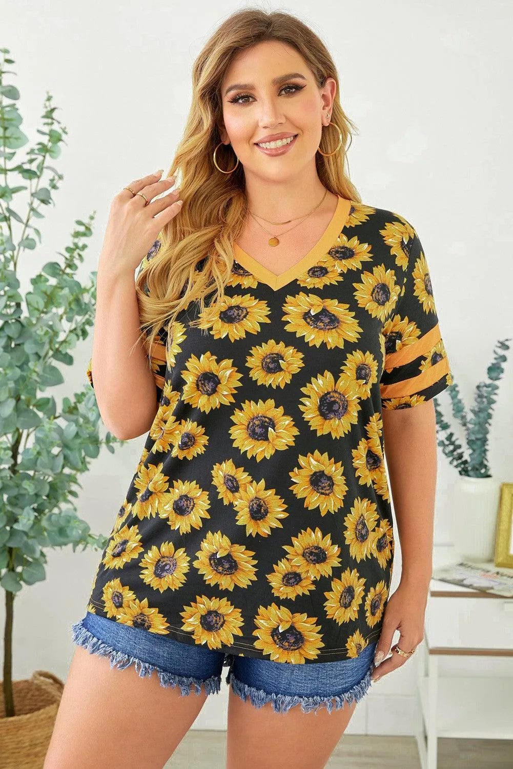 Hazel Blues® | Tie-Dye V-Neck Tee Shirt