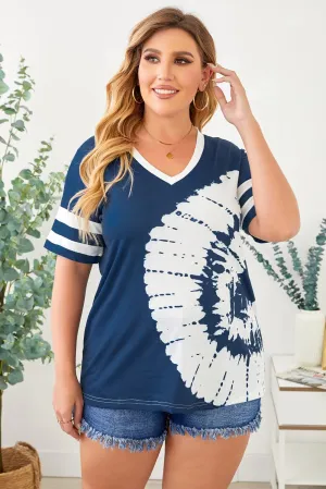 Hazel Blues® | Tie-Dye V-Neck Tee Shirt