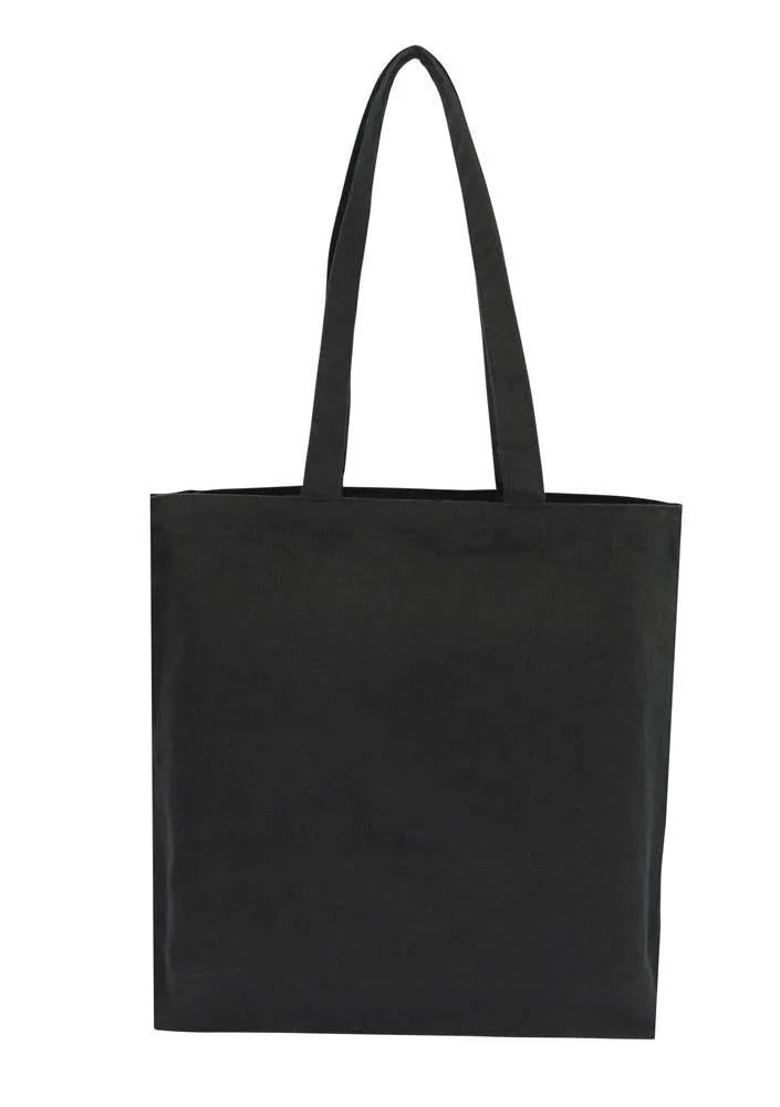 Heavy Cotton / Canvas Bag Tote Black With Bottom Only CAN-TT-BK-BTM