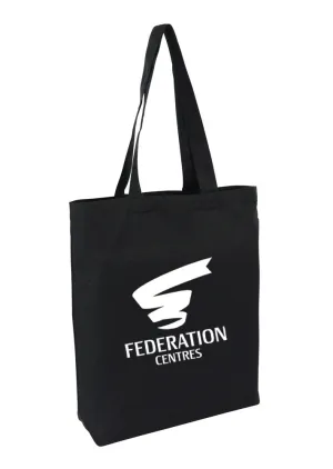 Heavy Cotton / Canvas Bag Tote Black With Bottom Only CAN-TT-BK-BTM