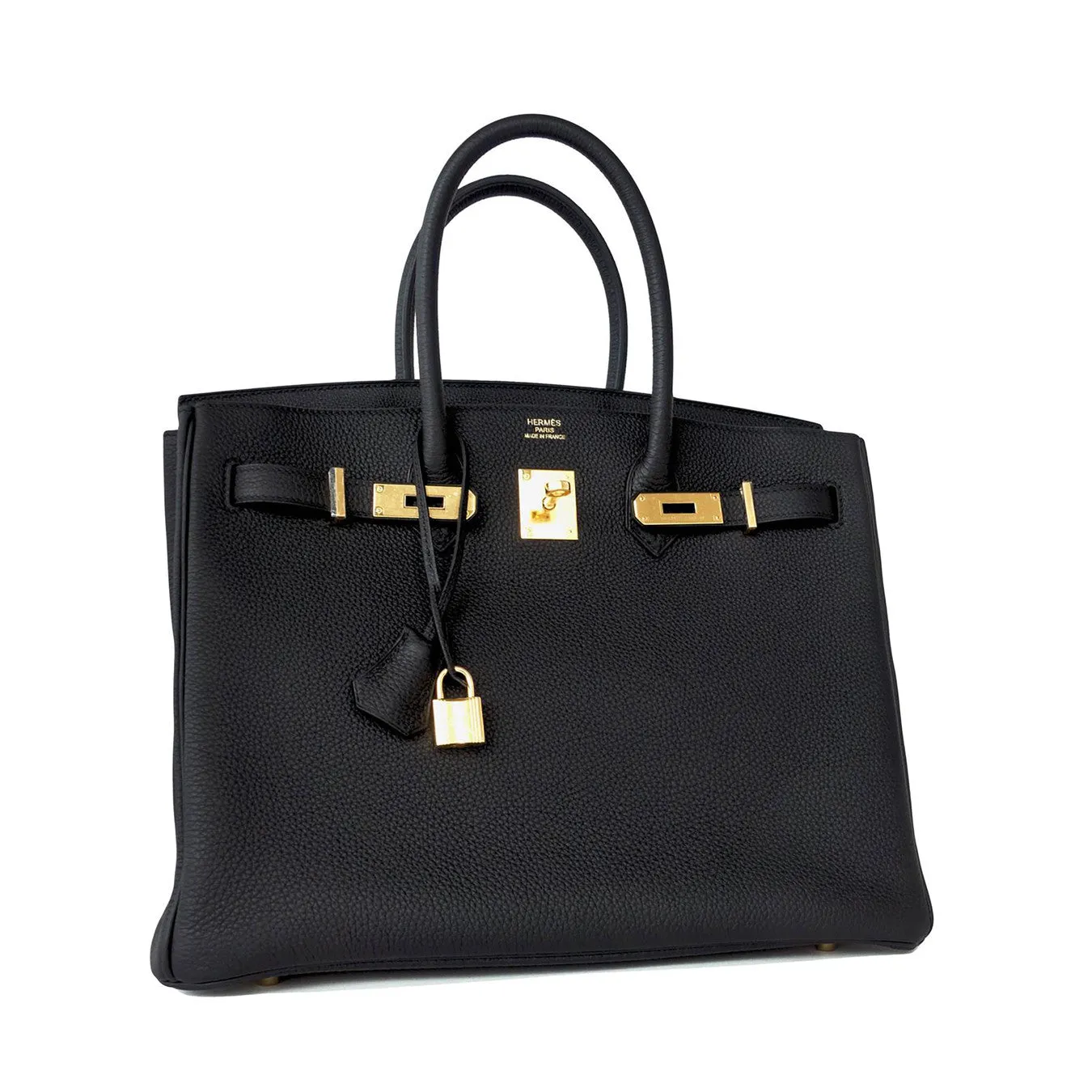 Hermes Black 35cm Birkin Togo Gold Hardware GHW Tote Bag Power Birkin