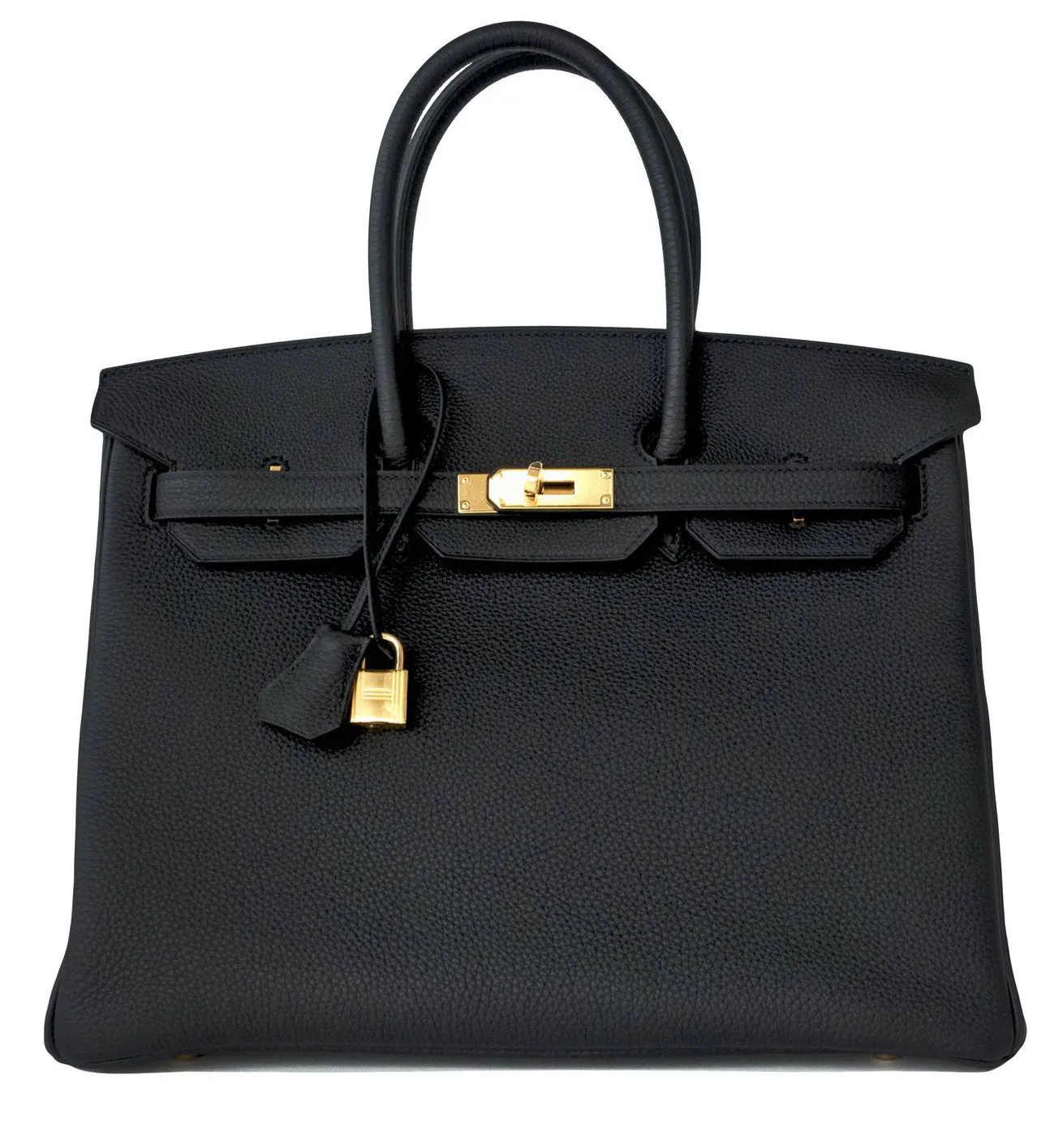 Hermes Black 35cm Birkin Togo Gold Hardware GHW Tote Bag Power Birkin