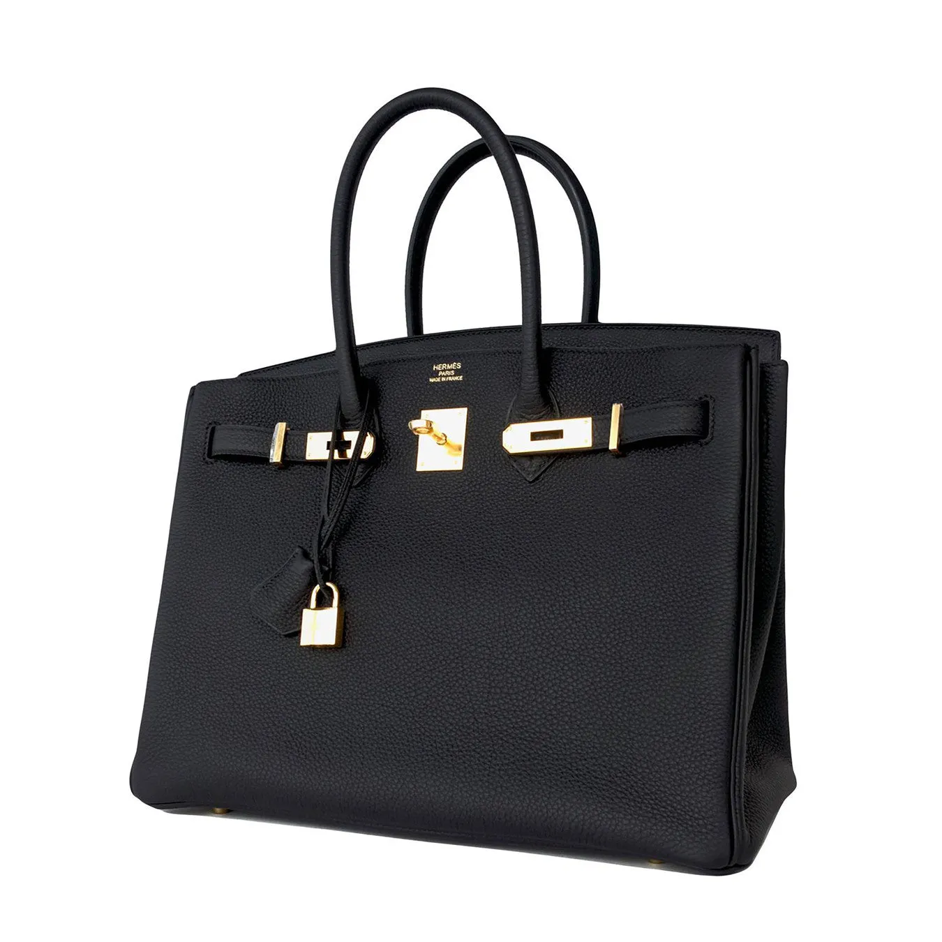 Hermes Black 35cm Birkin Togo Gold Hardware GHW Tote Bag Power Birkin