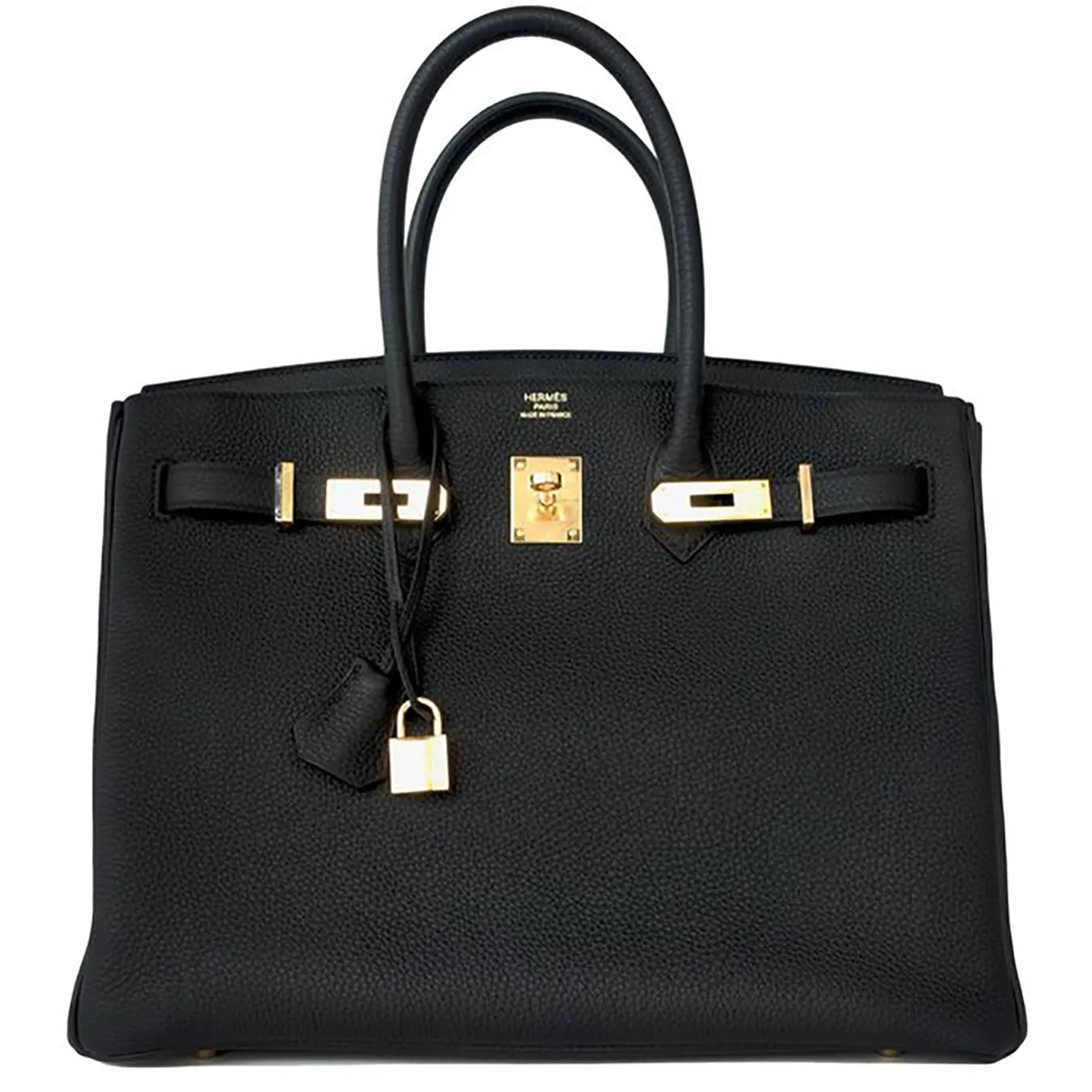 Hermes Black 35cm Birkin Togo Gold Hardware GHW Tote Bag Power Birkin