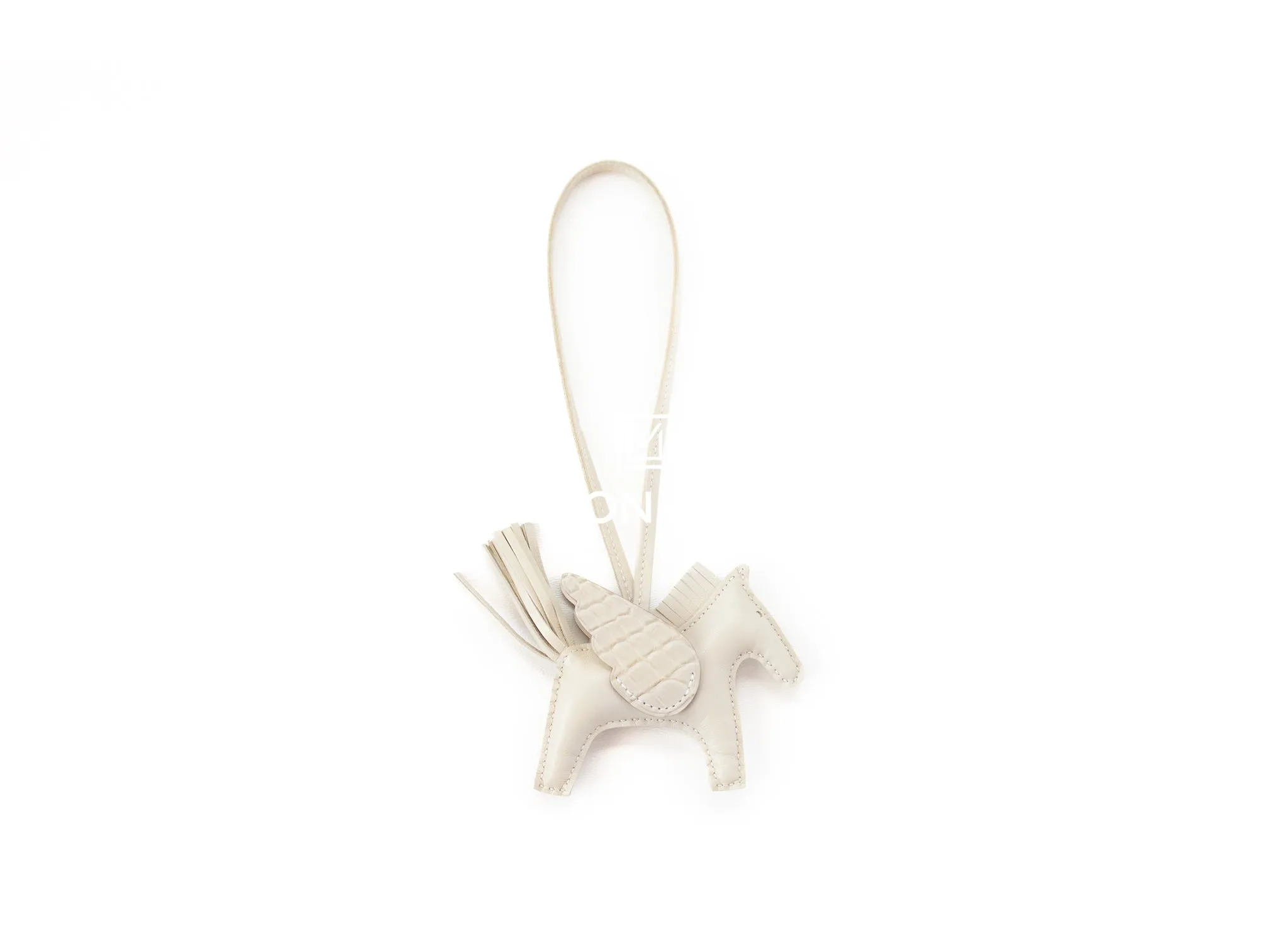 Hermes Craie / Nata / Beton Pegase Touch Bag Charm PM