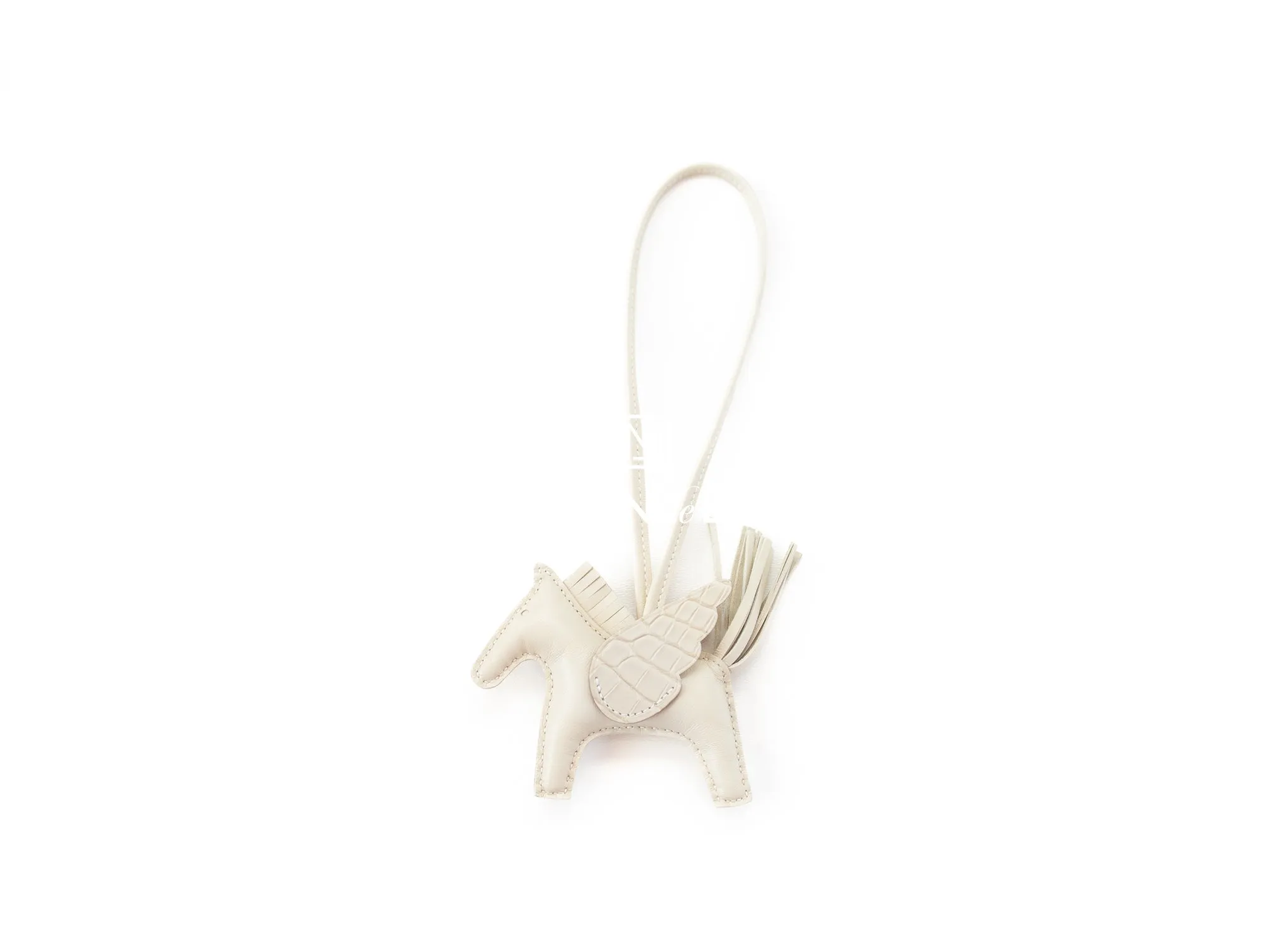 Hermes Craie / Nata / Beton Pegase Touch Bag Charm PM