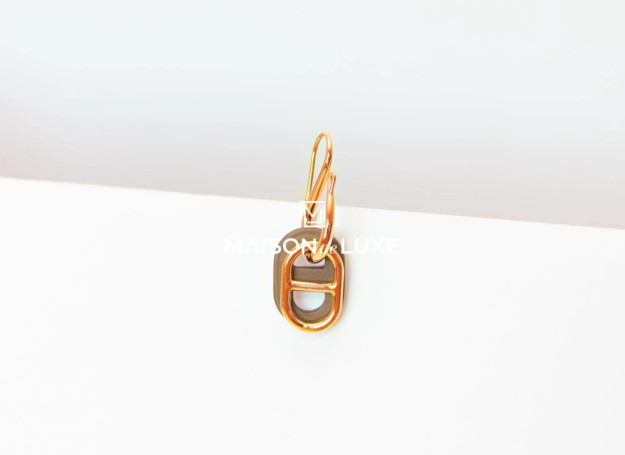 Hermes Etoupe O'Maillon Earrings
