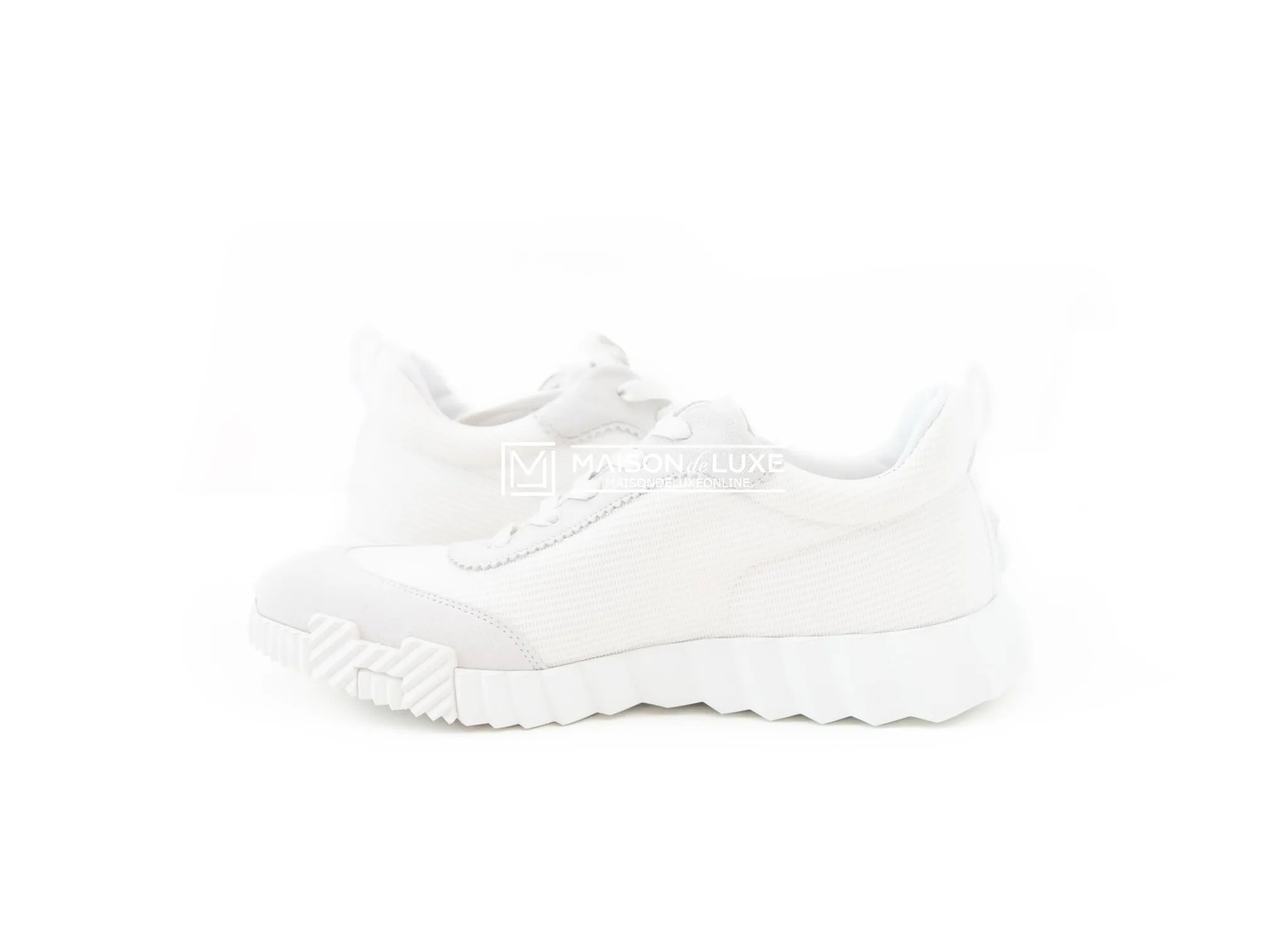 Hermes Men's White Bouncing 43 Sneaker