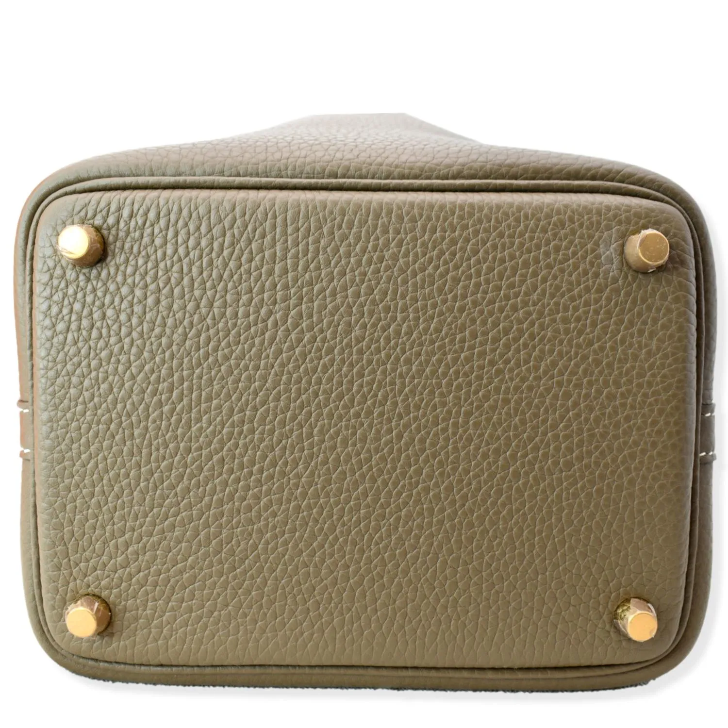 HERMES Picotin Lock 18 Taurillon Clemence Leather Tote Bag Taupe