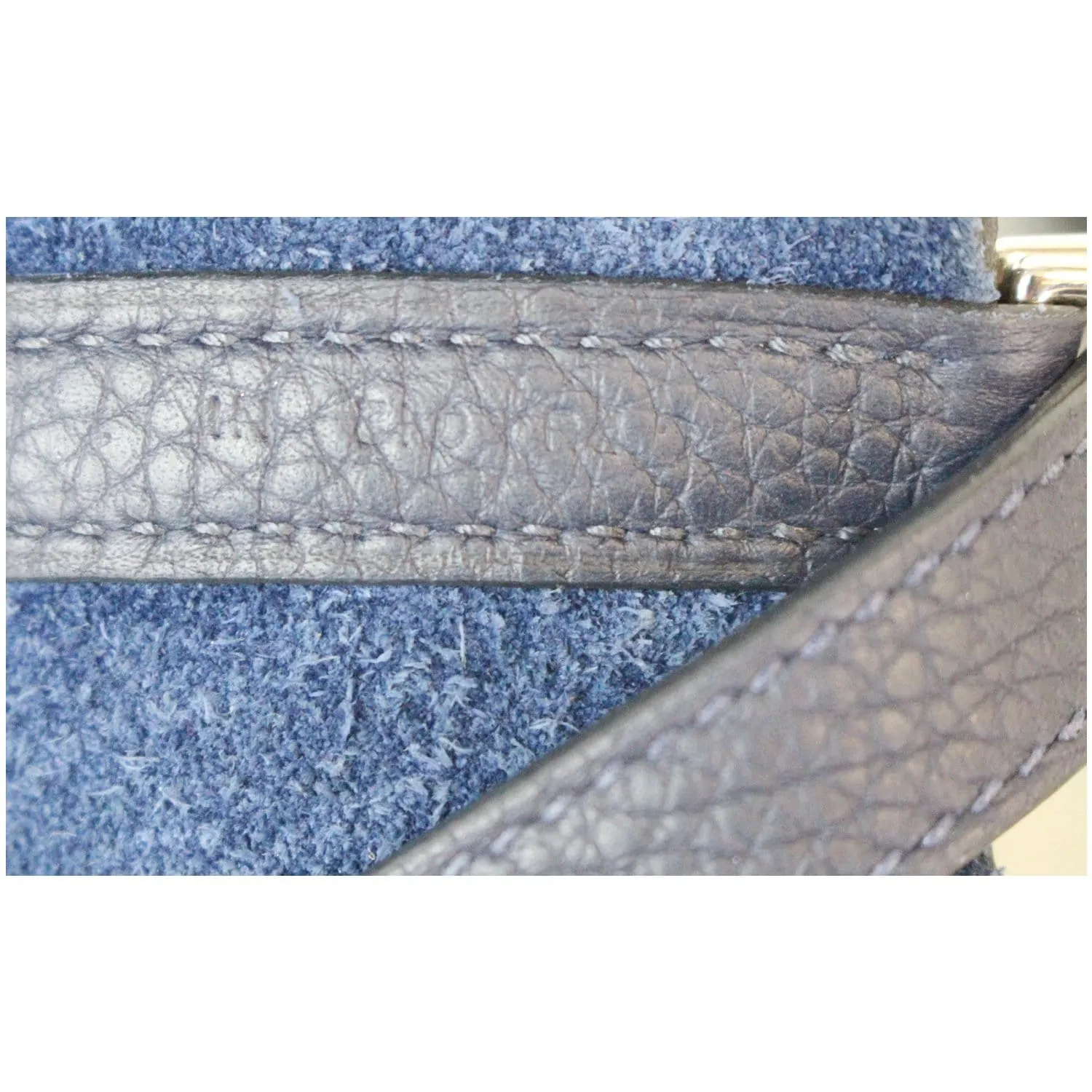 HERMES Picotin Lock 22 MM Taurillon Clemence Leather Tote Bag Blue