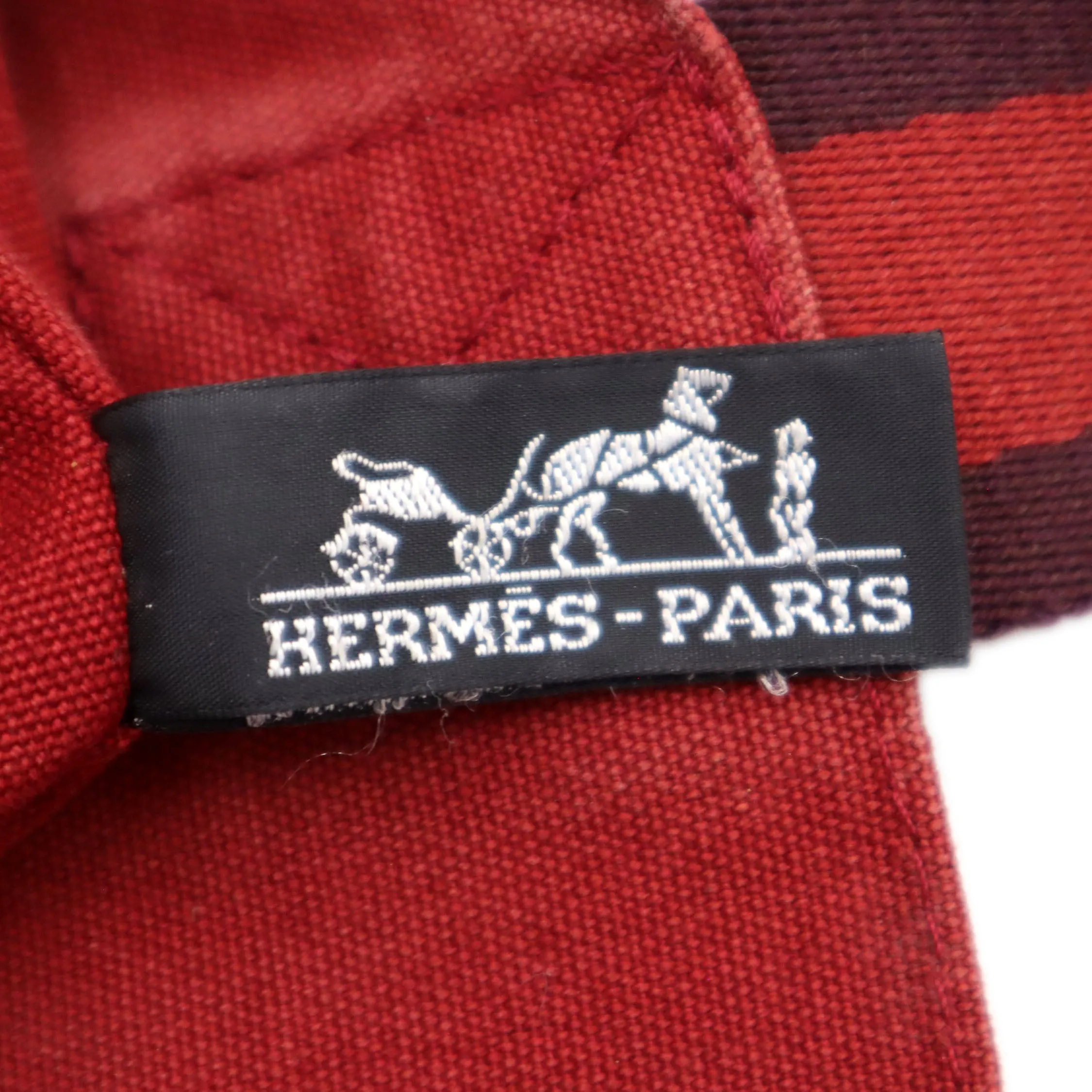 Hermes Toile Canvas Fourre Tout Cabas Tote Bag