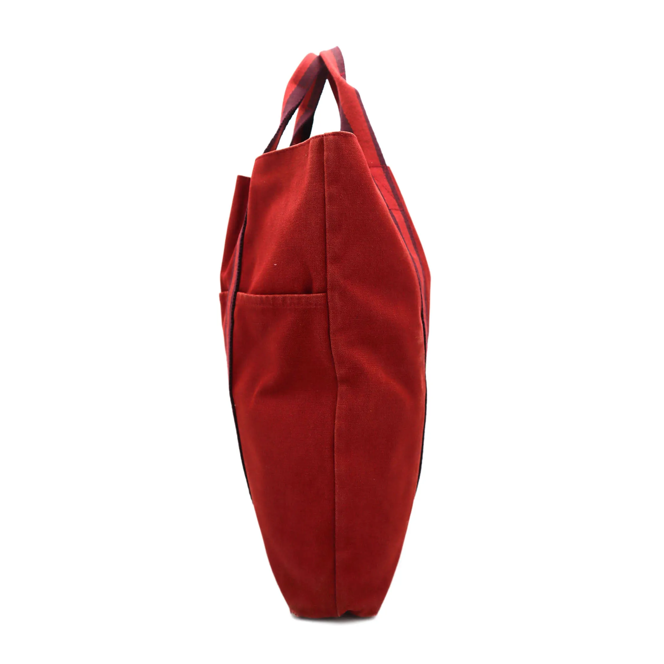 Hermes Toile Canvas Fourre Tout Cabas Tote Bag