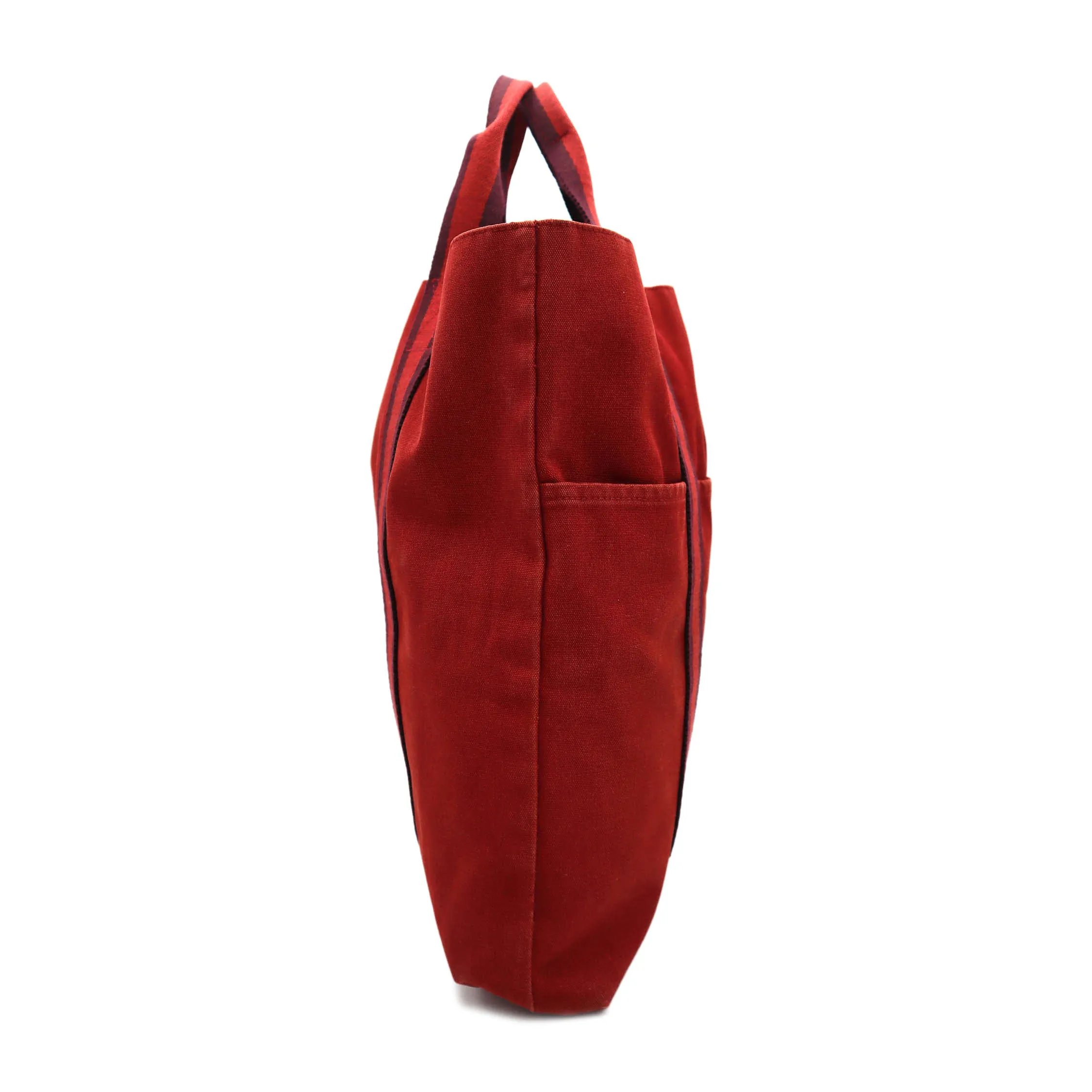 Hermes Toile Canvas Fourre Tout Cabas Tote Bag
