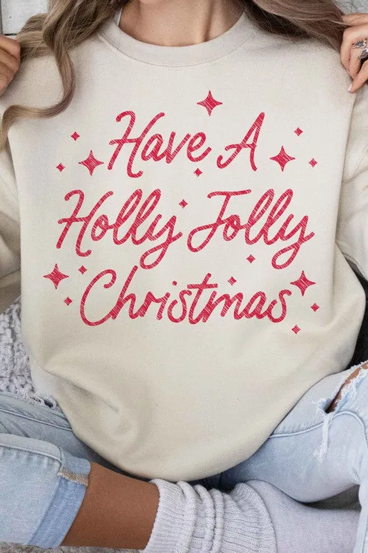 HOLLY JOLLY CHRISTMAS GRAPHIC SWEATSHIRT