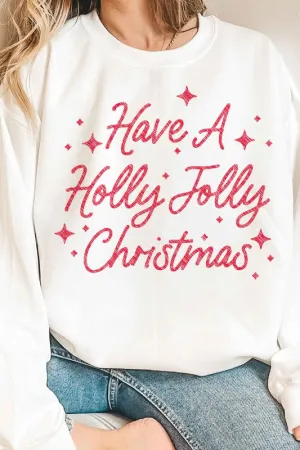 HOLLY JOLLY CHRISTMAS GRAPHIC SWEATSHIRT