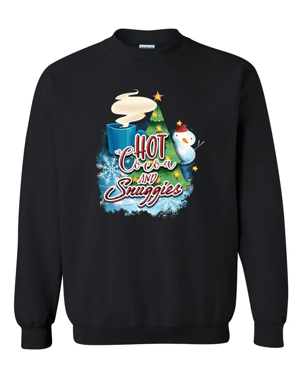 Hot Cocoa and Snuggies Christmas Sweatshirt, Holiday Sweatshirt
