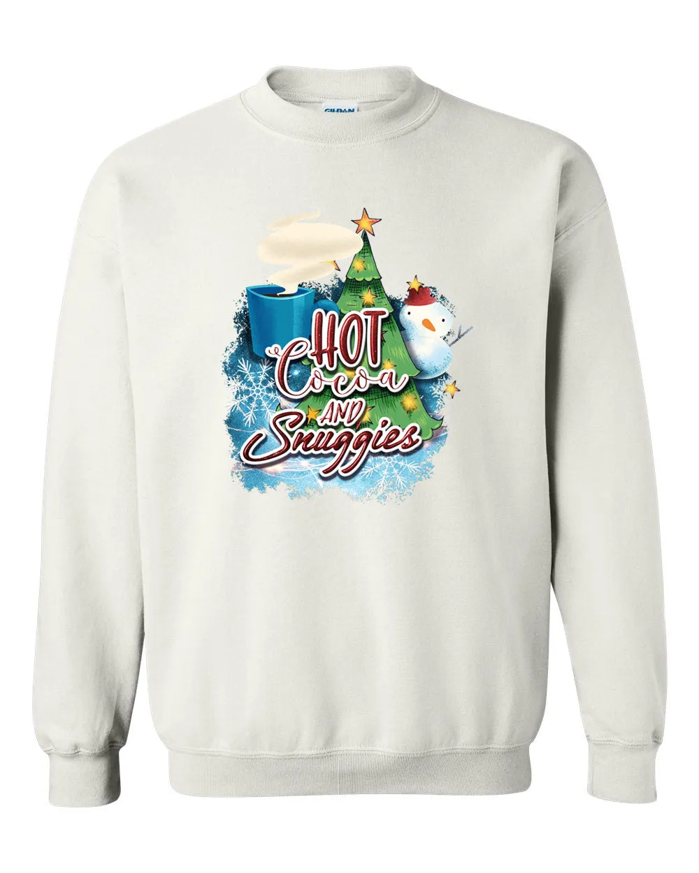 Hot Cocoa and Snuggies Christmas Sweatshirt, Holiday Sweatshirt