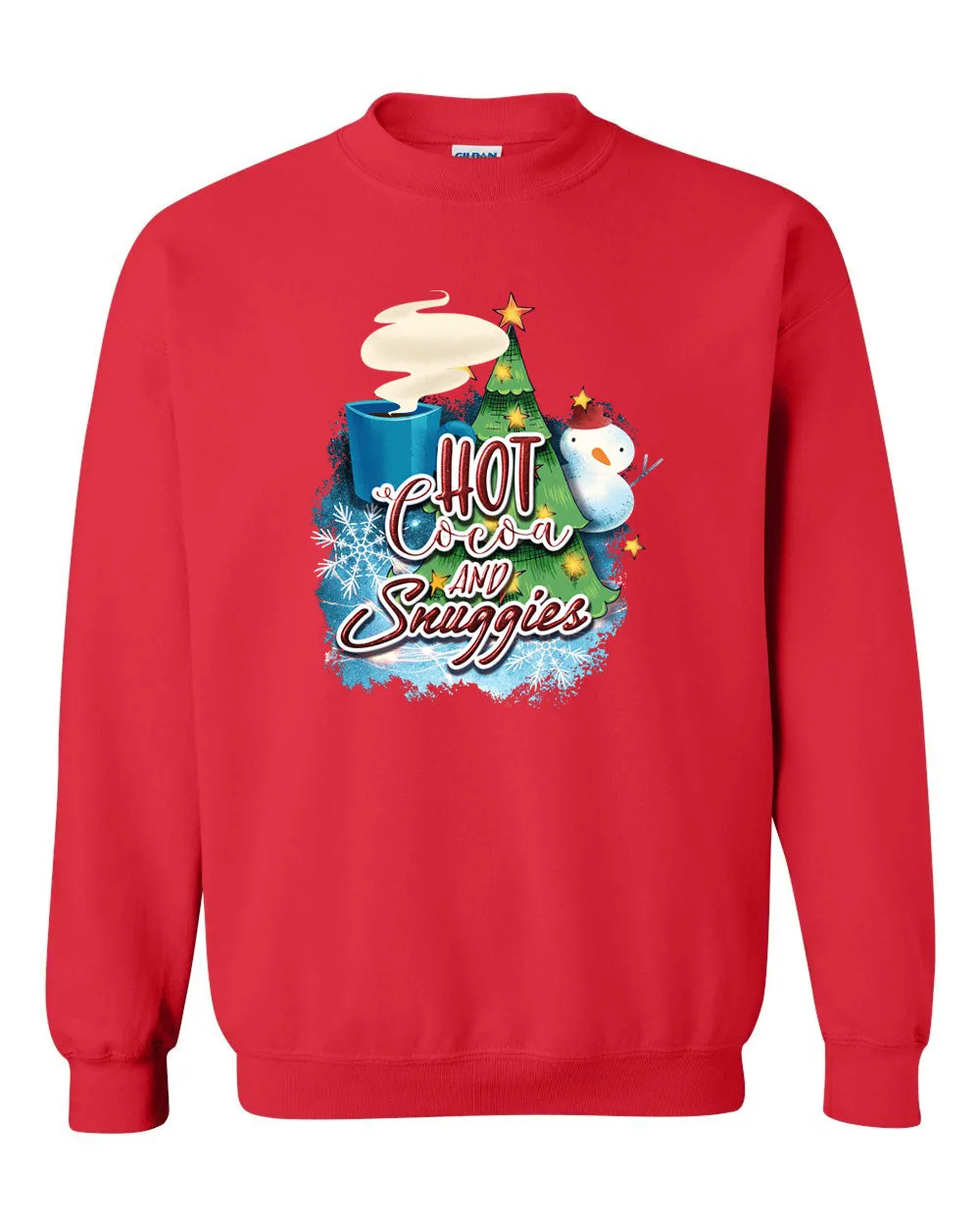 Hot Cocoa and Snuggies Christmas Sweatshirt, Holiday Sweatshirt