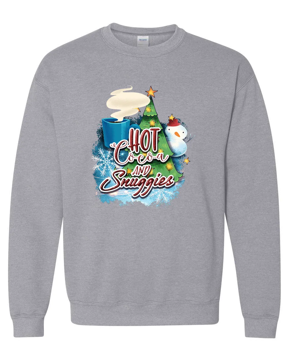 Hot Cocoa and Snuggies Christmas Sweatshirt, Holiday Sweatshirt