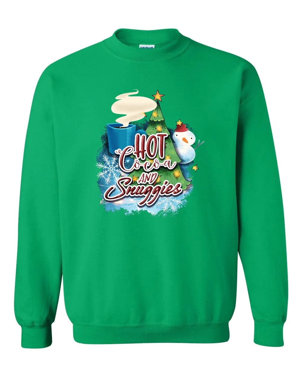 Hot Cocoa and Snuggies Christmas Sweatshirt, Holiday Sweatshirt
