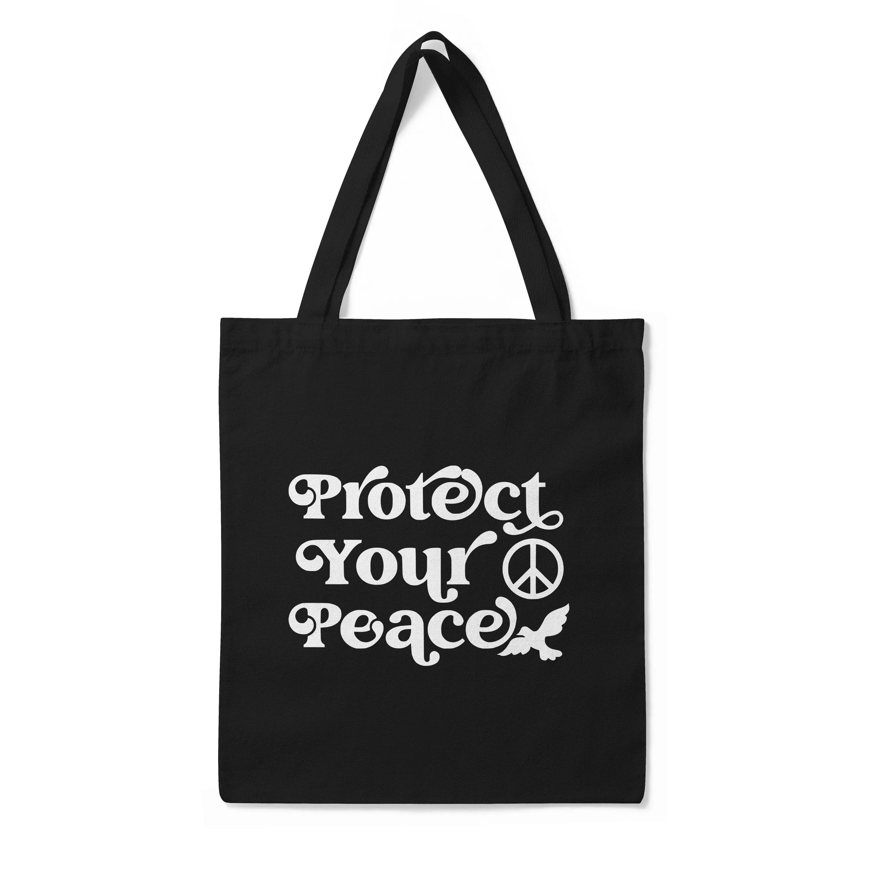 'I Need My Space   Protect Your Peace' Double-Sided BLACK Premium Tote Bag