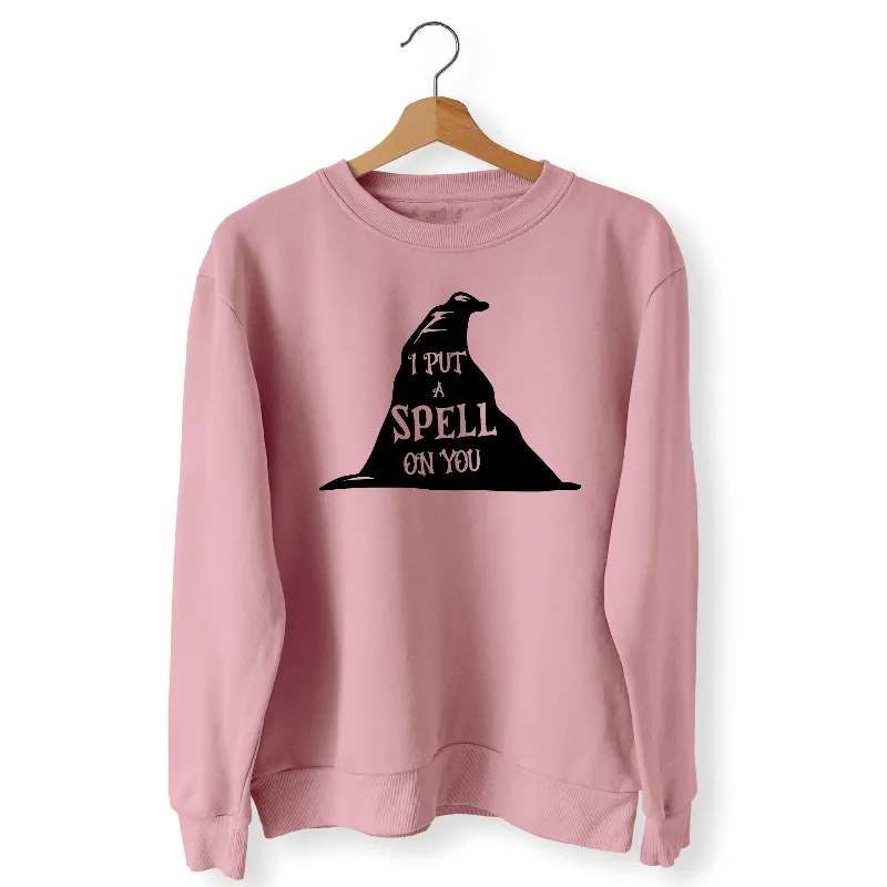 I Put A Spell On You Witch Hat Adult's Sweatshirt