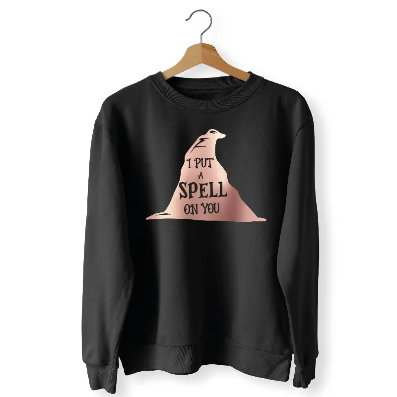 I Put A Spell On You Witch Hat Adult's Sweatshirt