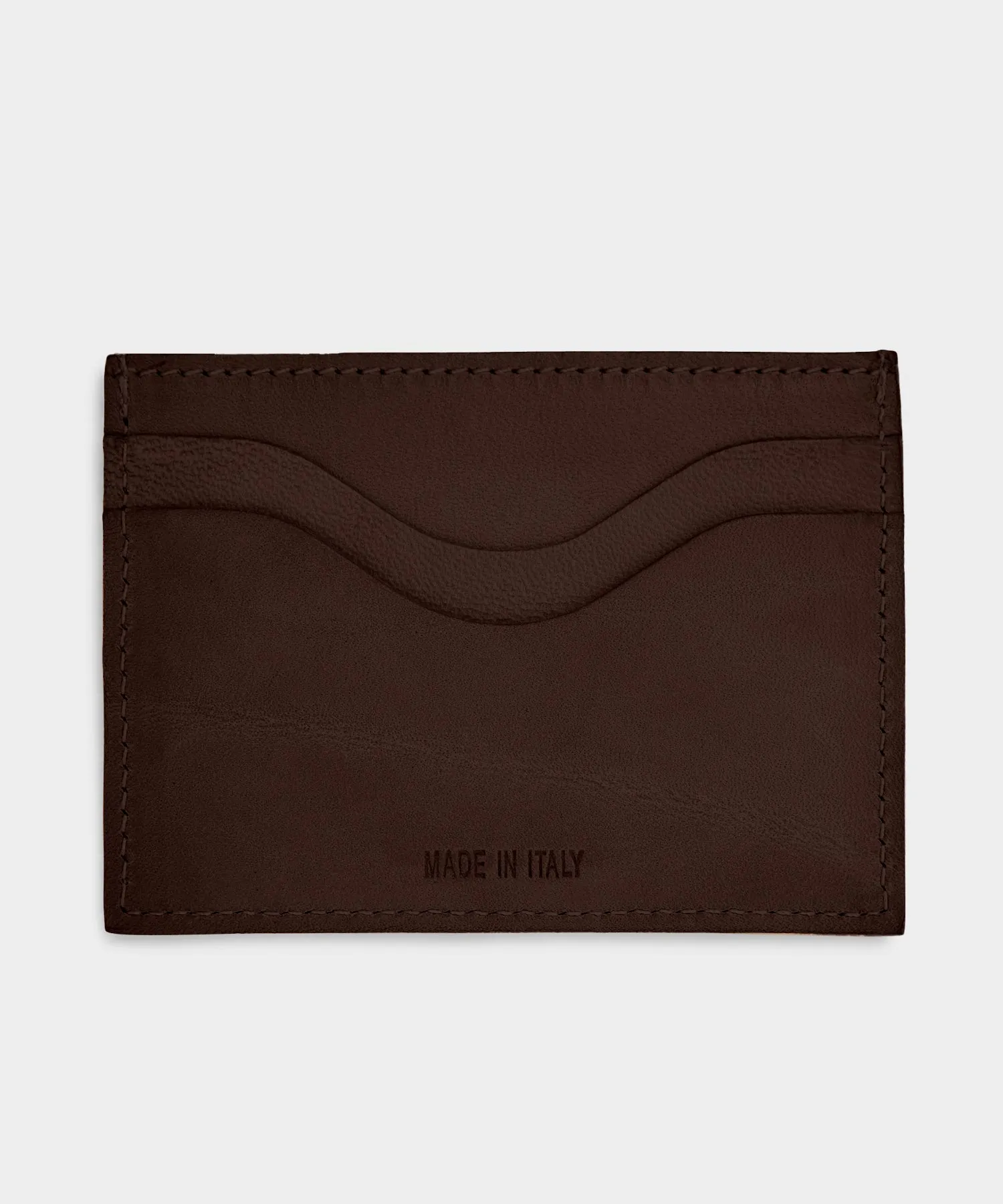 Il Bisonte Salina Leather Card Holder in Caffe