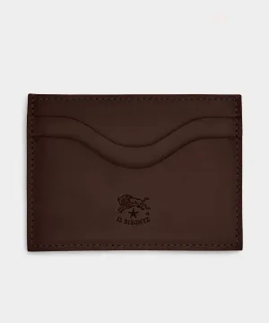 Il Bisonte Salina Leather Card Holder in Caffe
