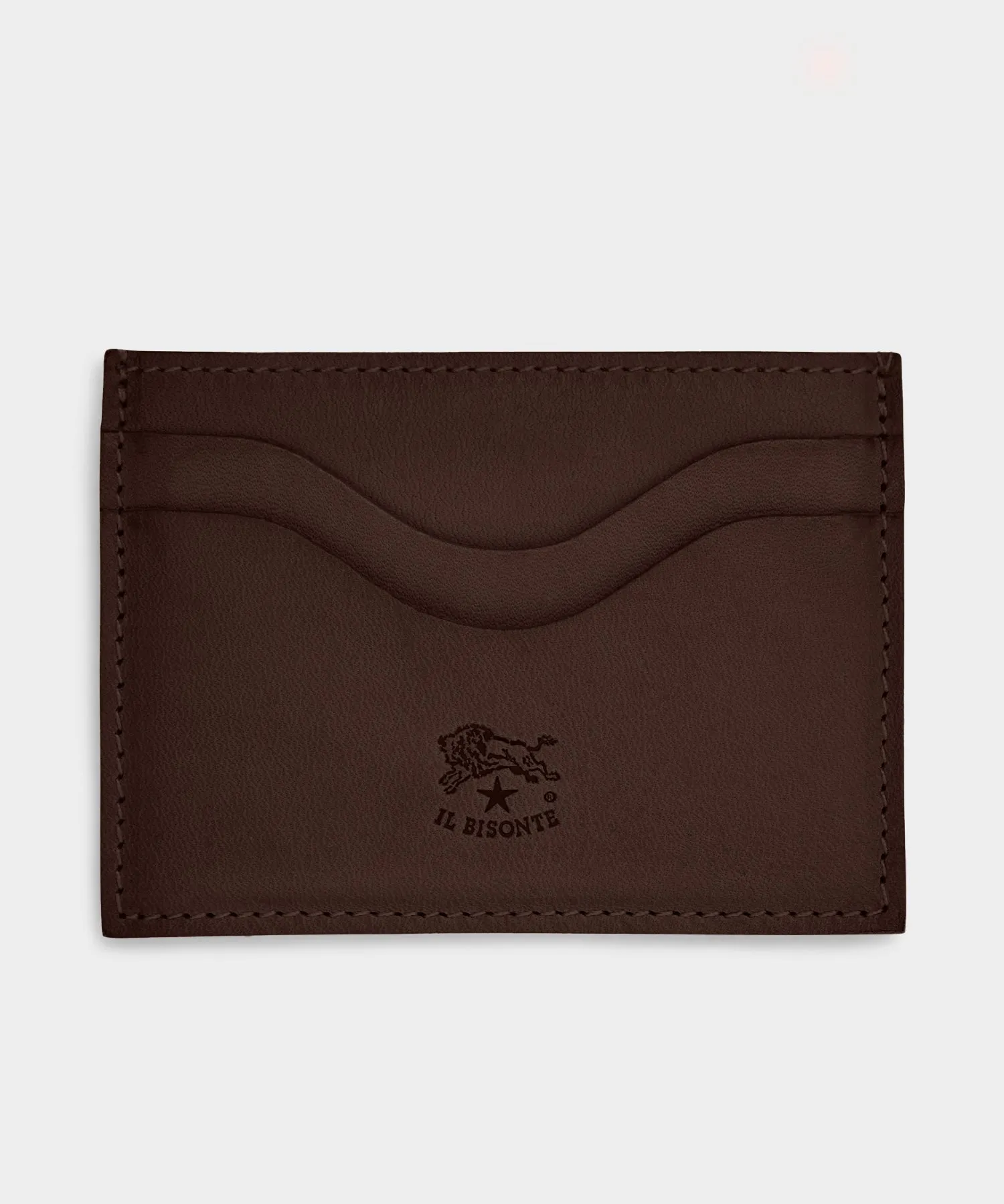 Il Bisonte Salina Leather Card Holder in Caffe