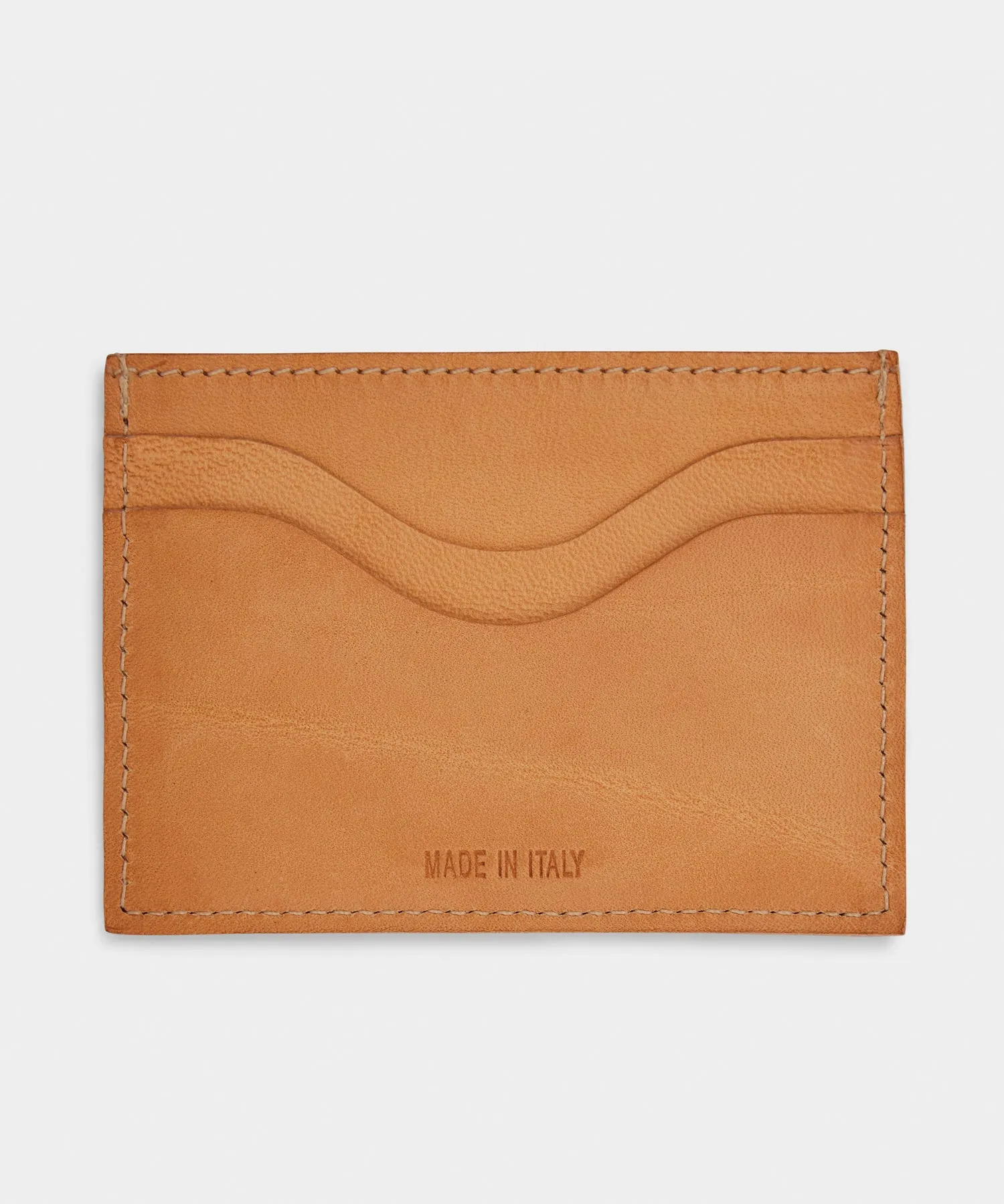 Il Bisonte Salina Leather Card Holder in Natural