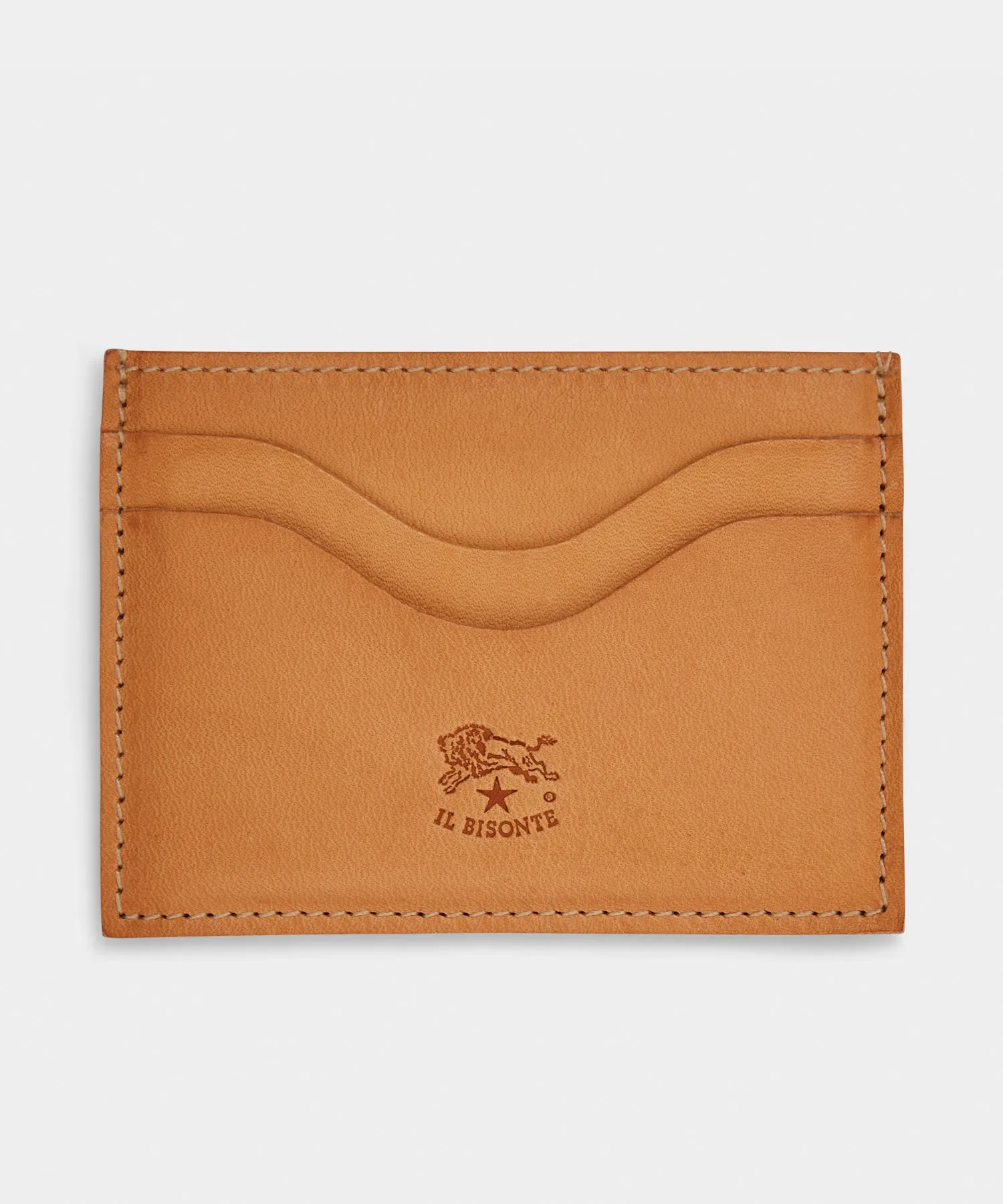 Il Bisonte Salina Leather Card Holder in Natural