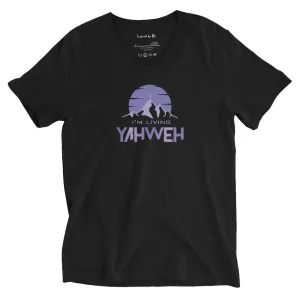 I'm Living Yahweh | Unisex Short Sleeve V-Neck T-Shirt | Amethyst