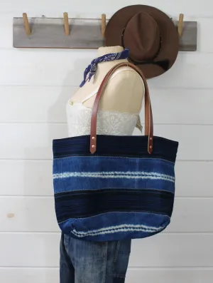 Indigo Stripe Tote