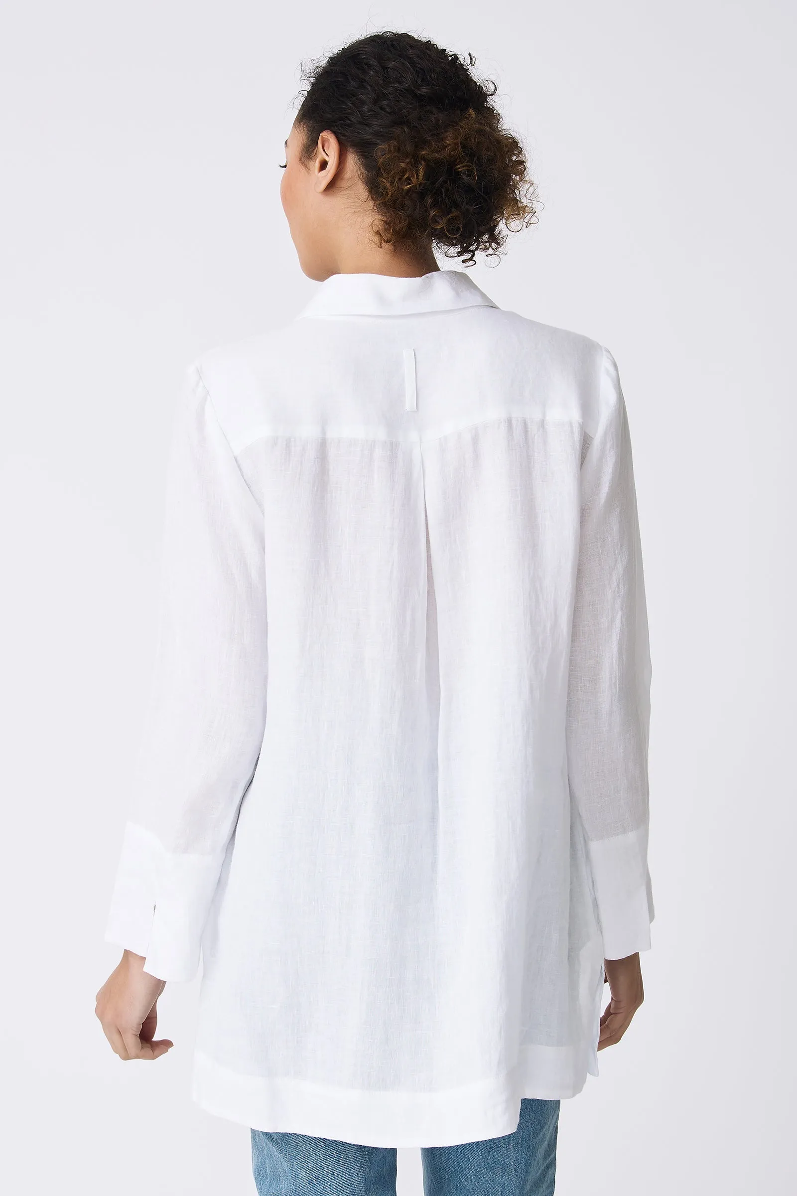Inez Placket Tunic - White