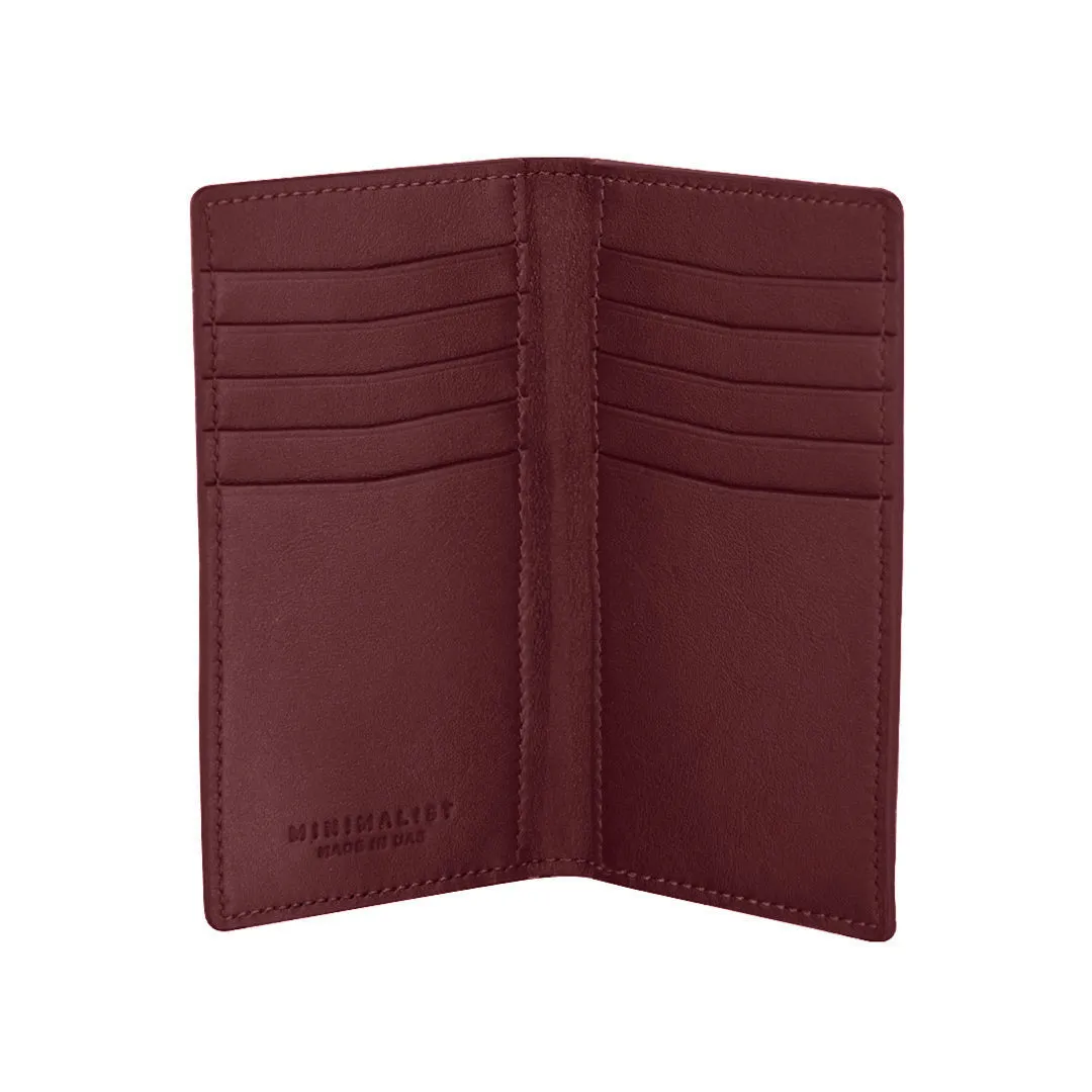 Italian Calfskin Leather Burgundy / Gold
