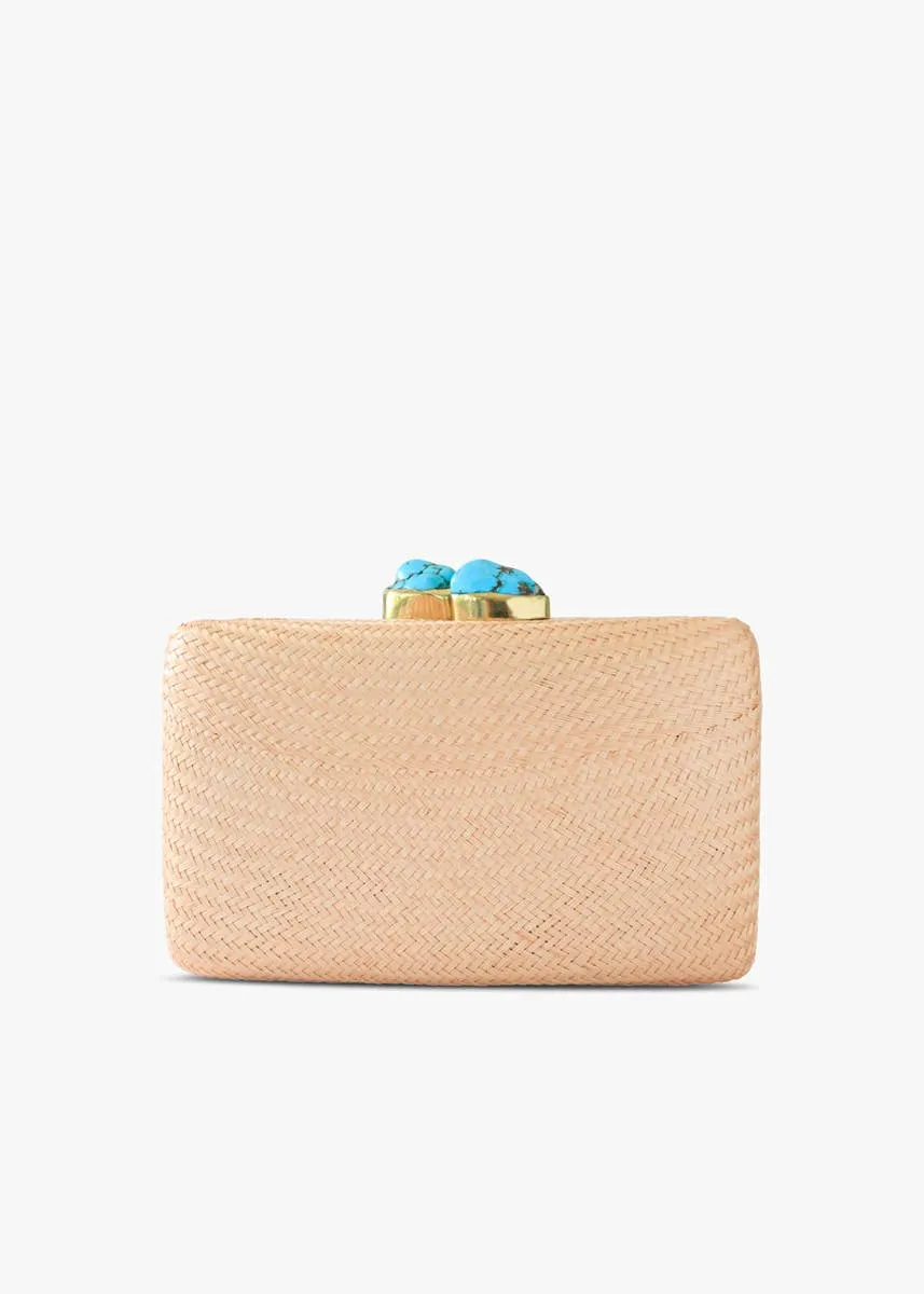 Jen Clutch with Turquoise Stones