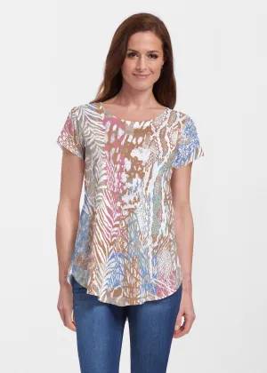 Jungle Warrior (7849) ~ Signature Short Sleeve Scoop Neck Flowy Tunic
