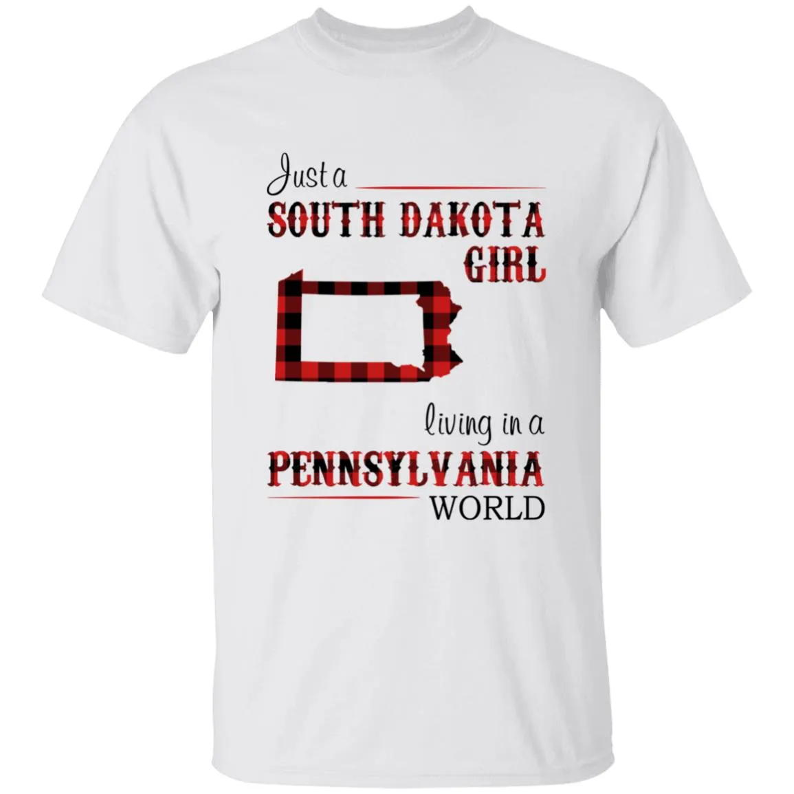 Just A South Dakota Girl Living In A Pennsylvania World T-shirt