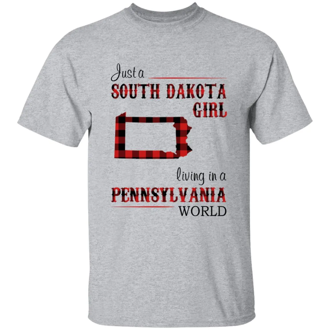 Just A South Dakota Girl Living In A Pennsylvania World T-shirt