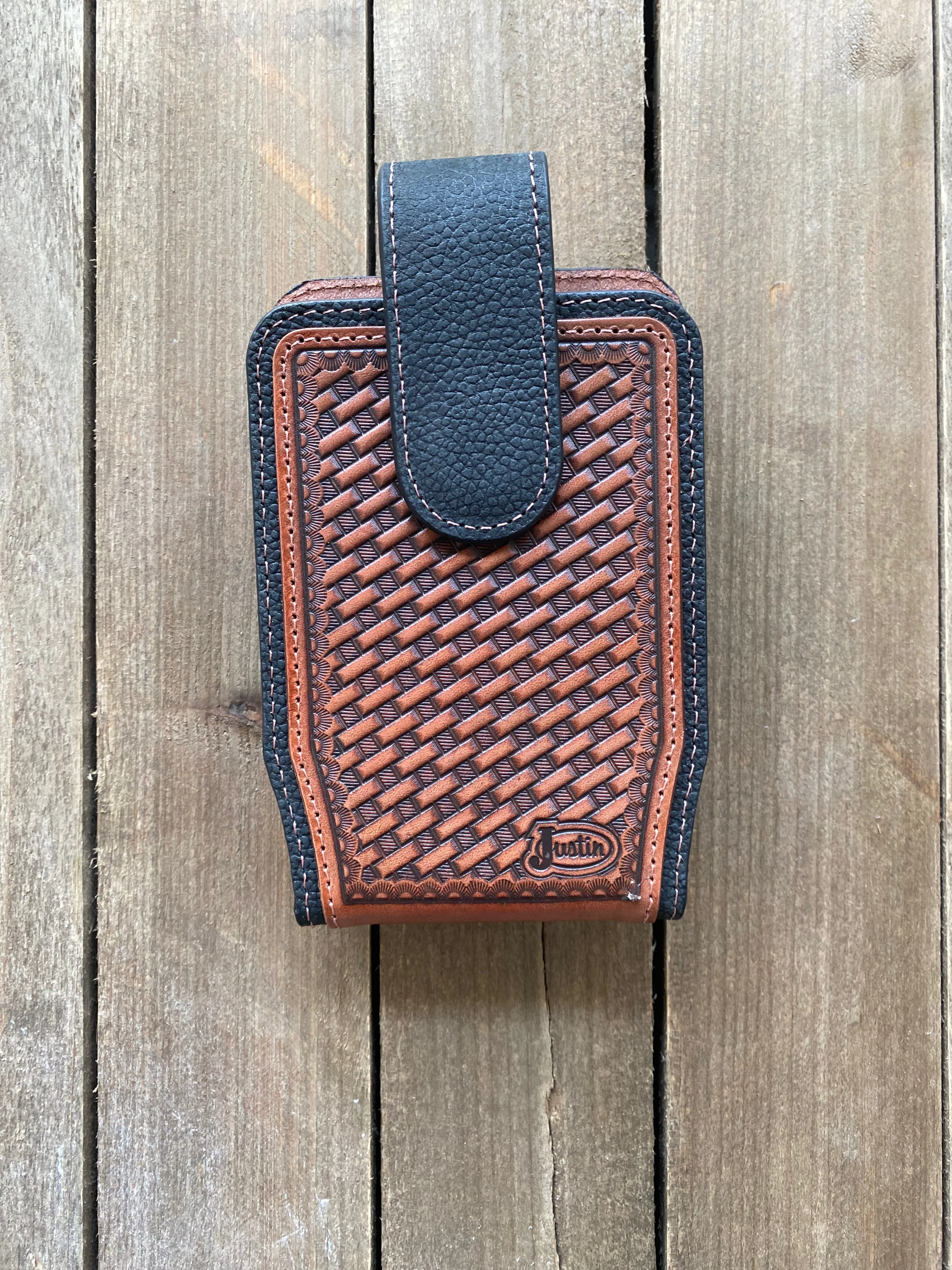 Justin's Cell Phone Holster Basketweave