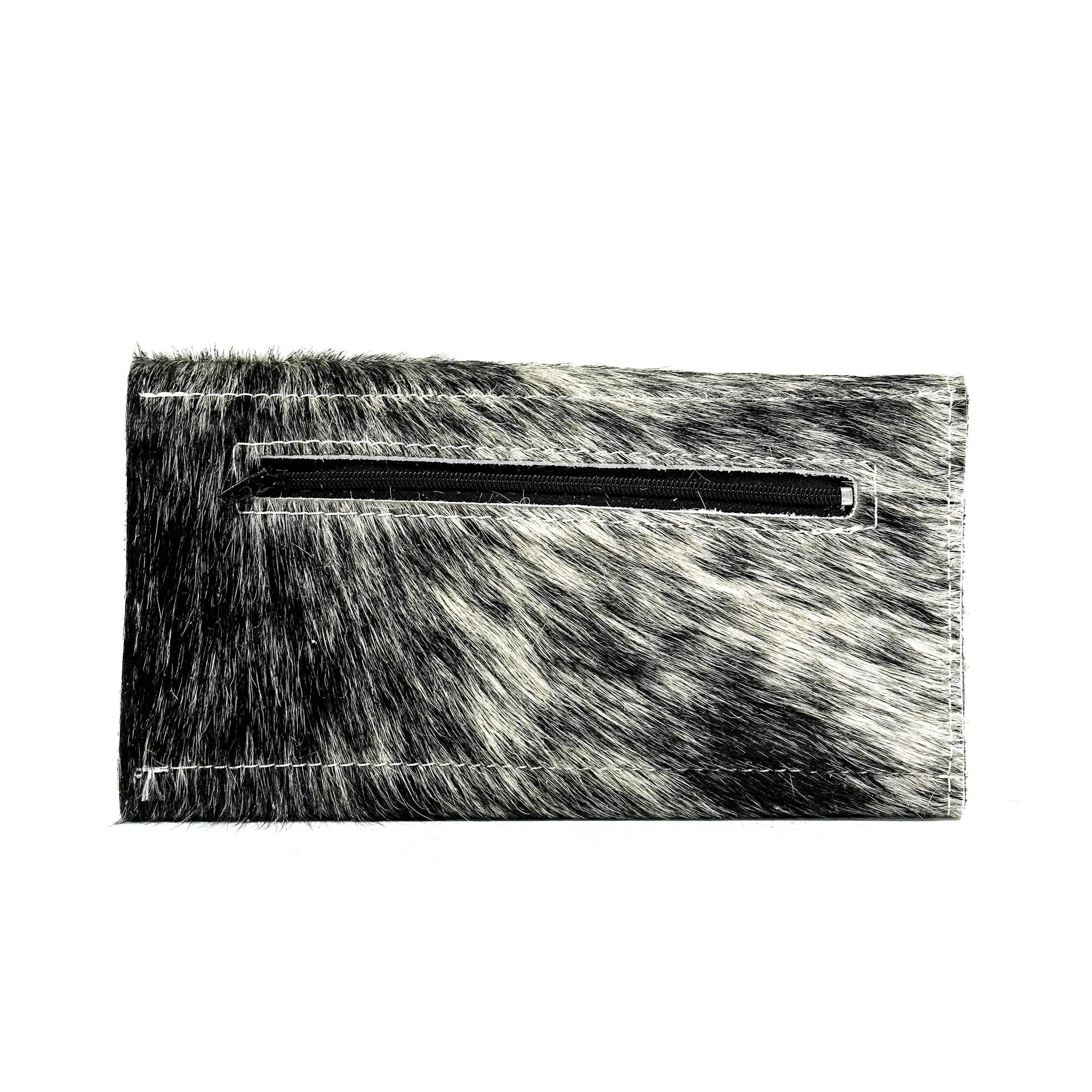 Kacey Wallet - Salt/Pepper w/ Onyx Aztec
