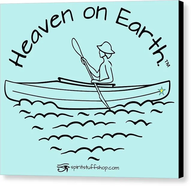 Kayaker Heaven On Earth - Canvas Print