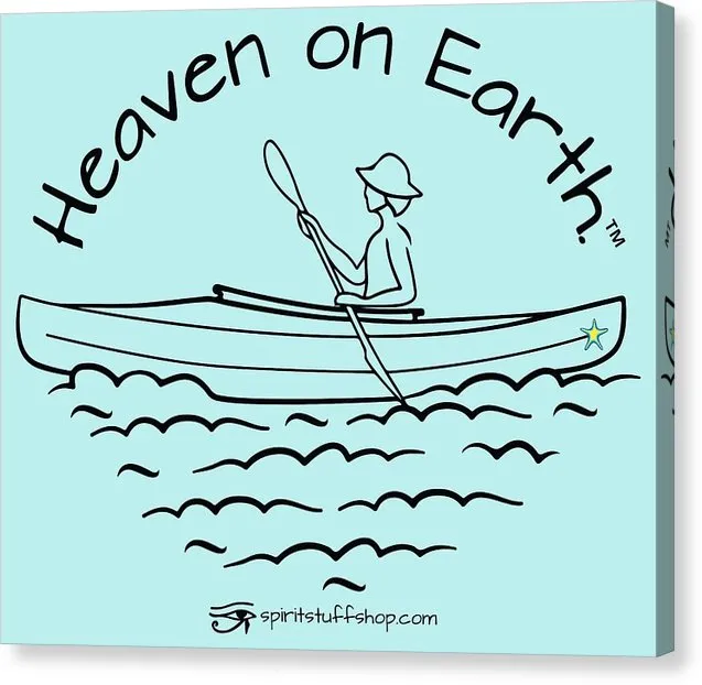 Kayaker Heaven On Earth - Canvas Print