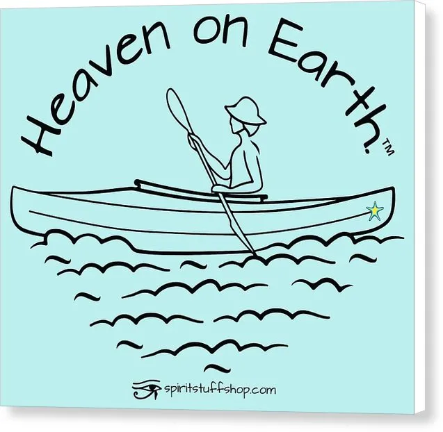 Kayaker Heaven On Earth - Canvas Print